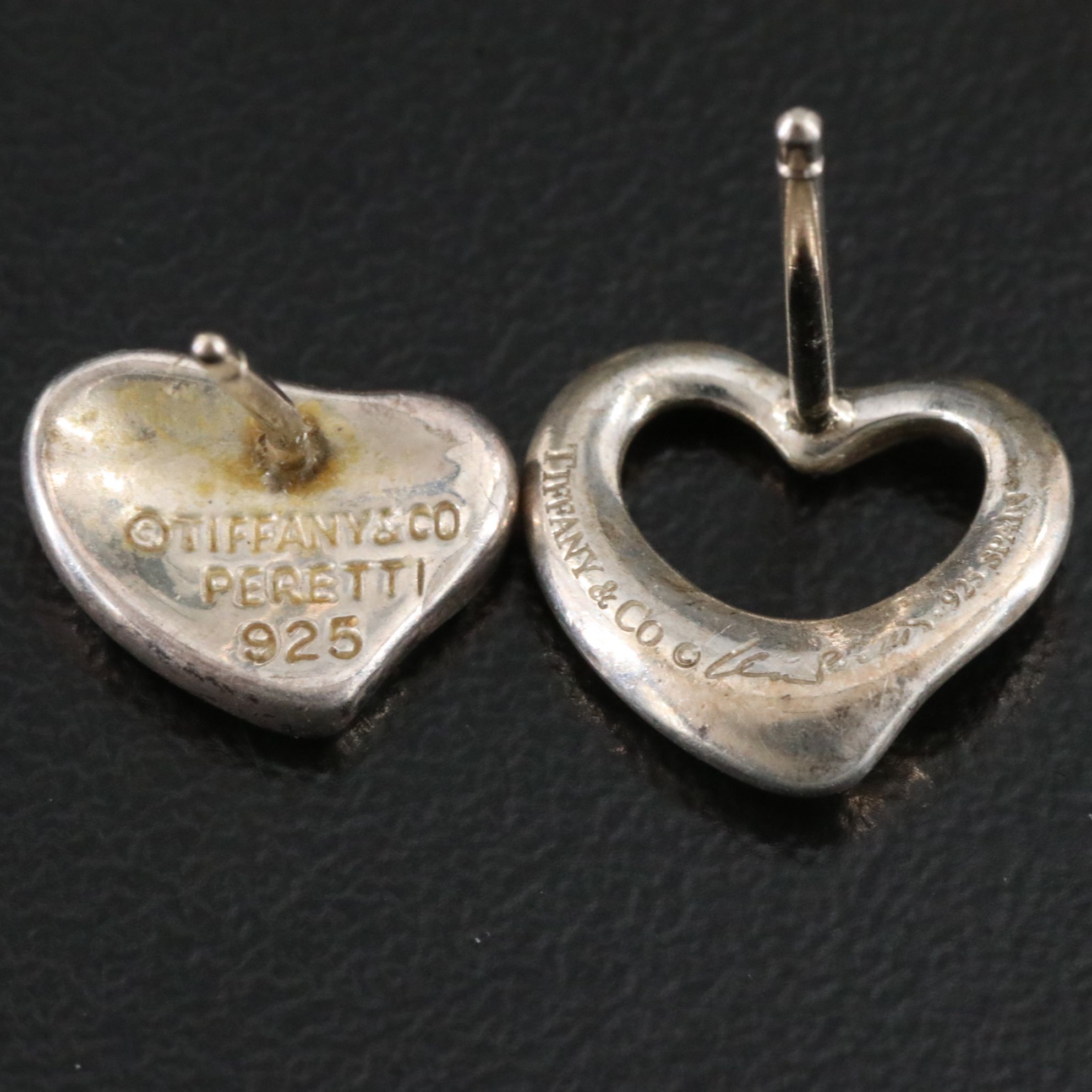 Elsa Peretti for Tiffany & Co. Sterling Heart Stud Earring Selection