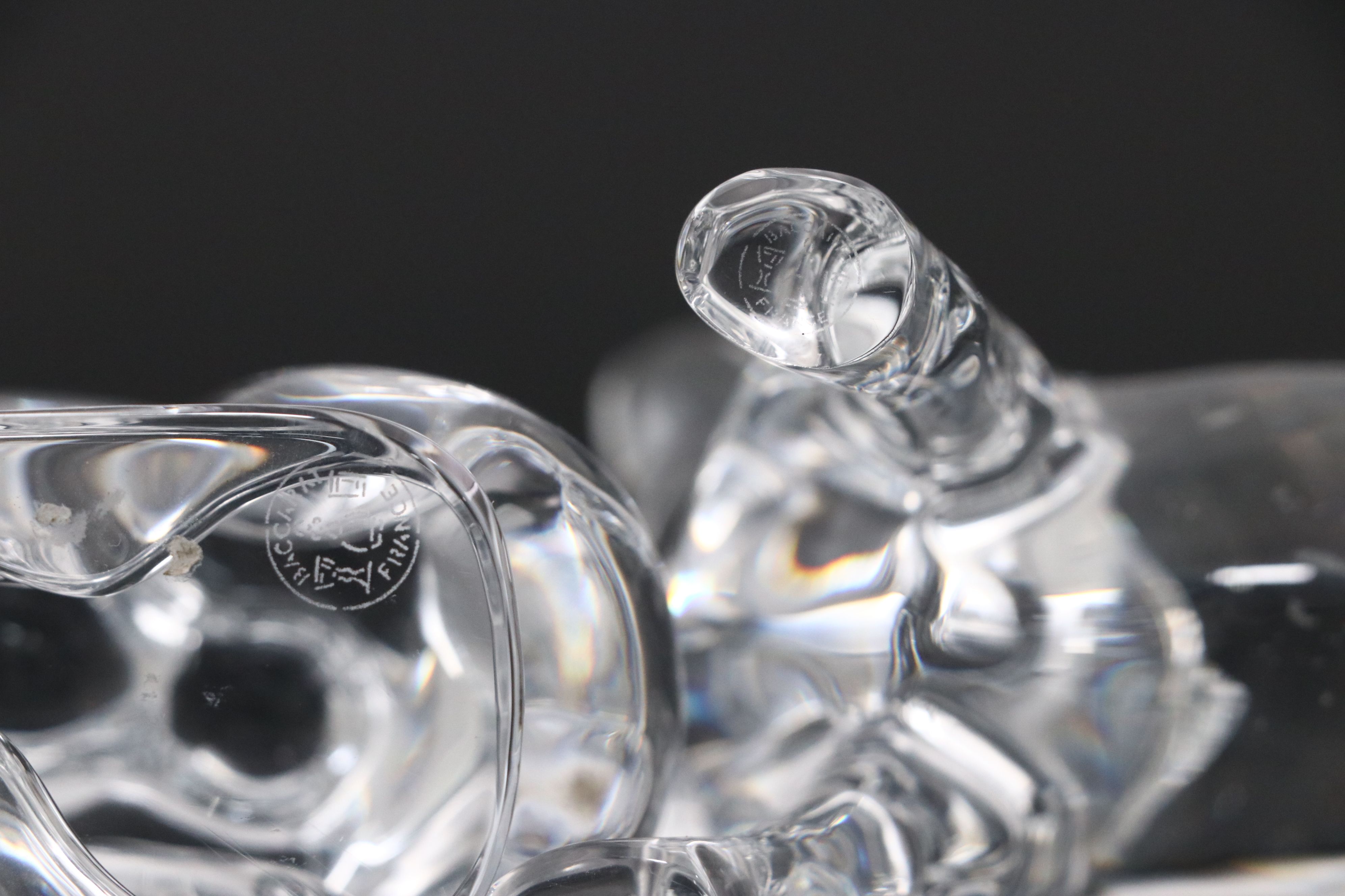 Robert Rigot for Baccarat "Dreamer" and "Labrador" Crystal Figurines