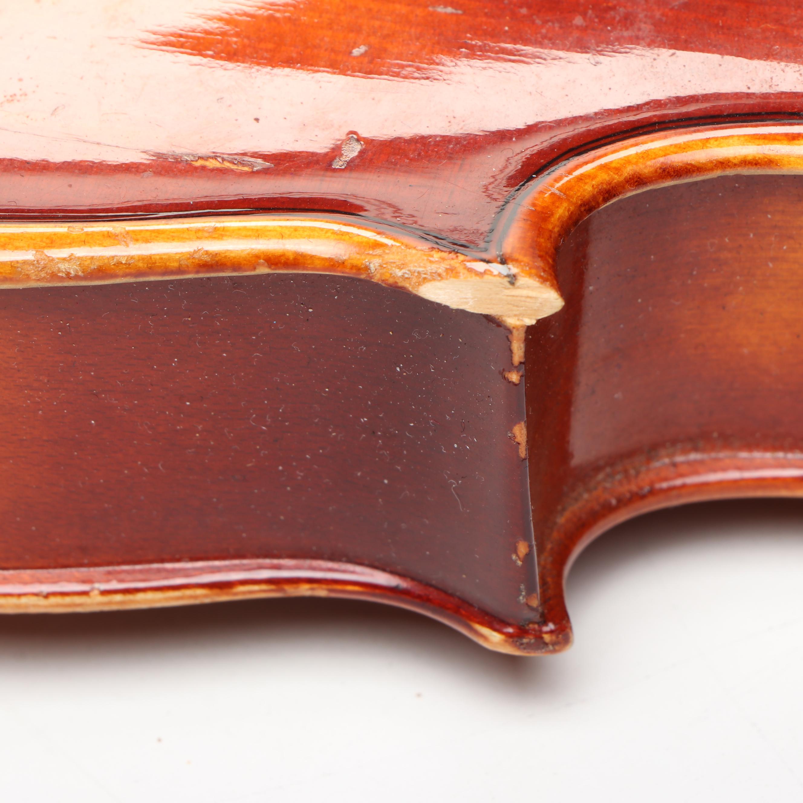 A.R. Seidel 3/4 Violin with Hard Case and Music Books, Late 20th C.