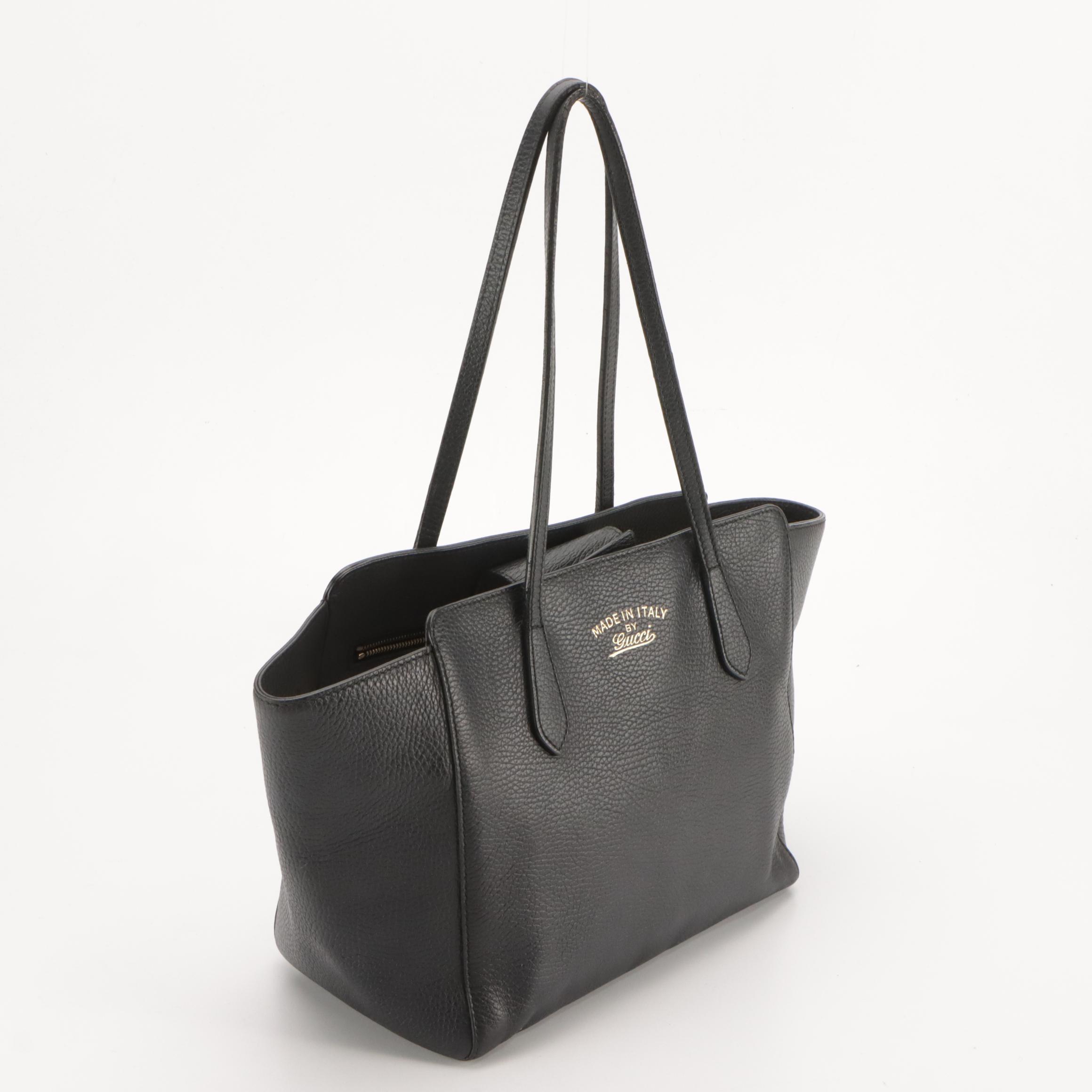 Gucci Medium Swing Tote in Grained Leather