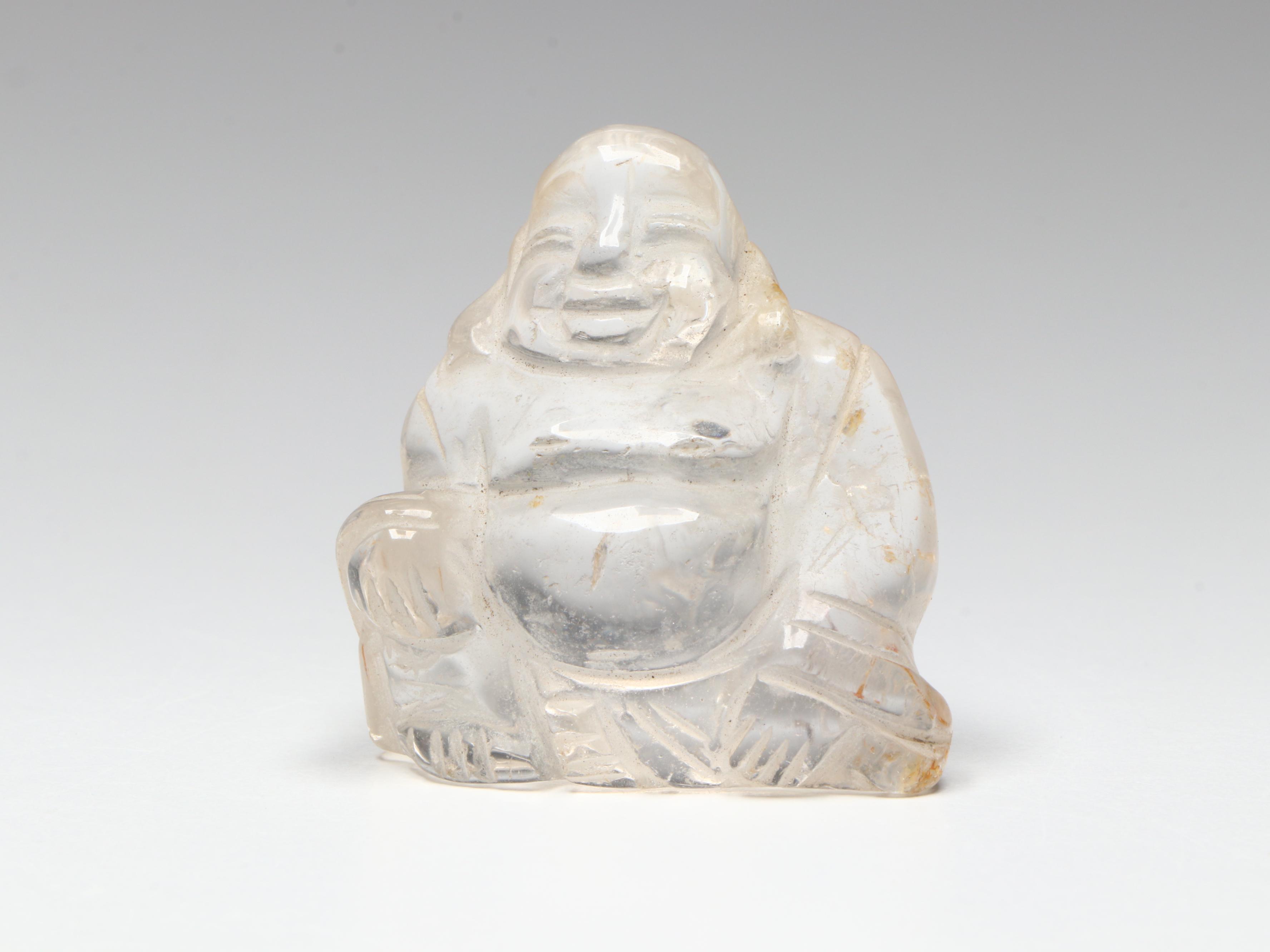 Carved Red Coral, Glass and Rock Crystal Guanyin and Animal Figures