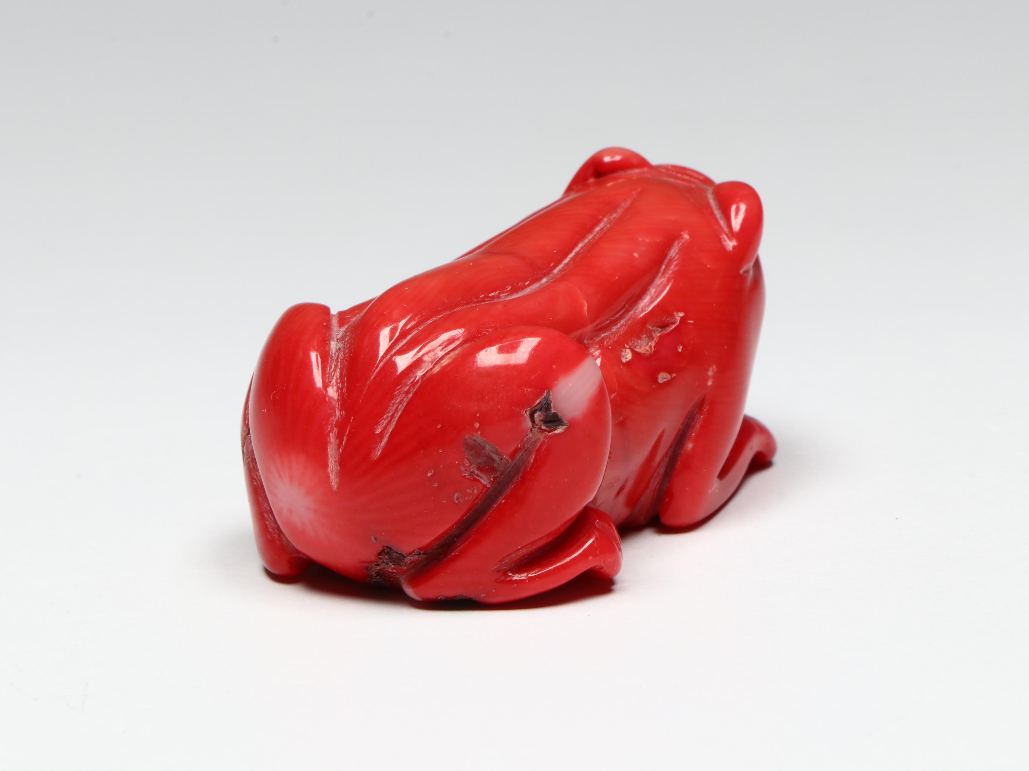 Carved Red Coral, Glass and Rock Crystal Guanyin and Animal Figures