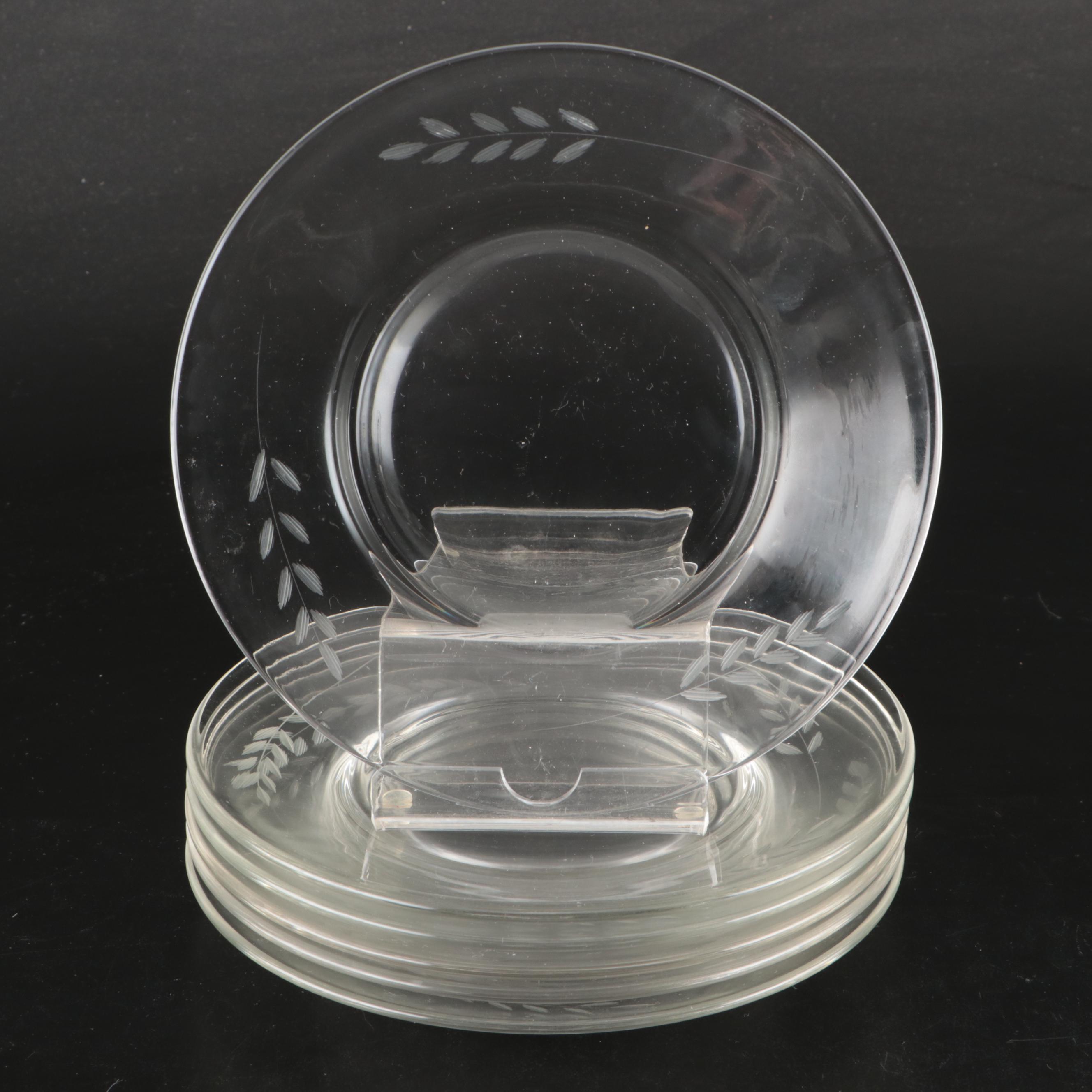 Vintage Federal Glass with Other Etched Glass Tableware and Accessories