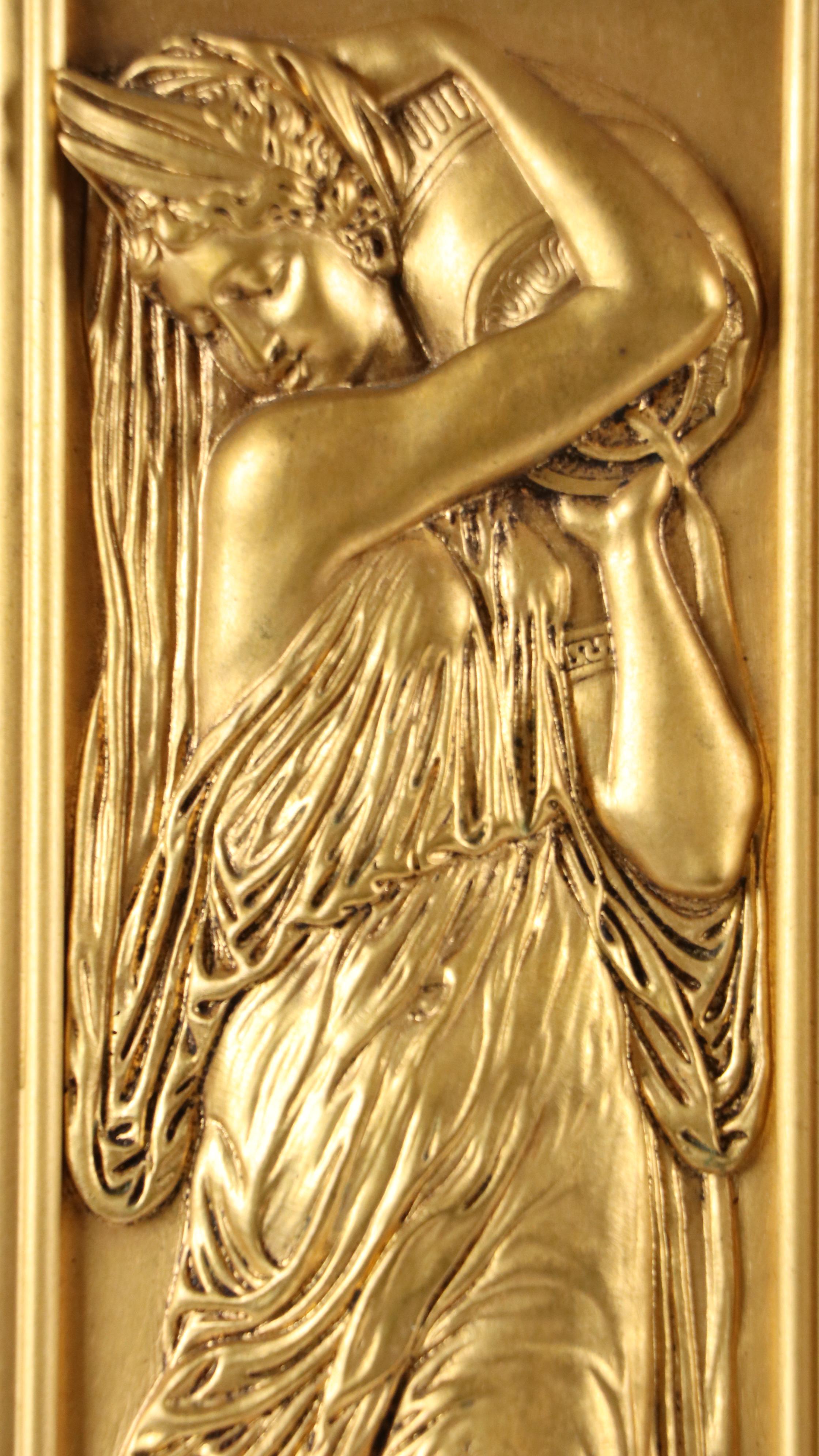 F. Barbedienne Ormolu Plaques After  "Les Nymphes de la Fontaine des Innocents"