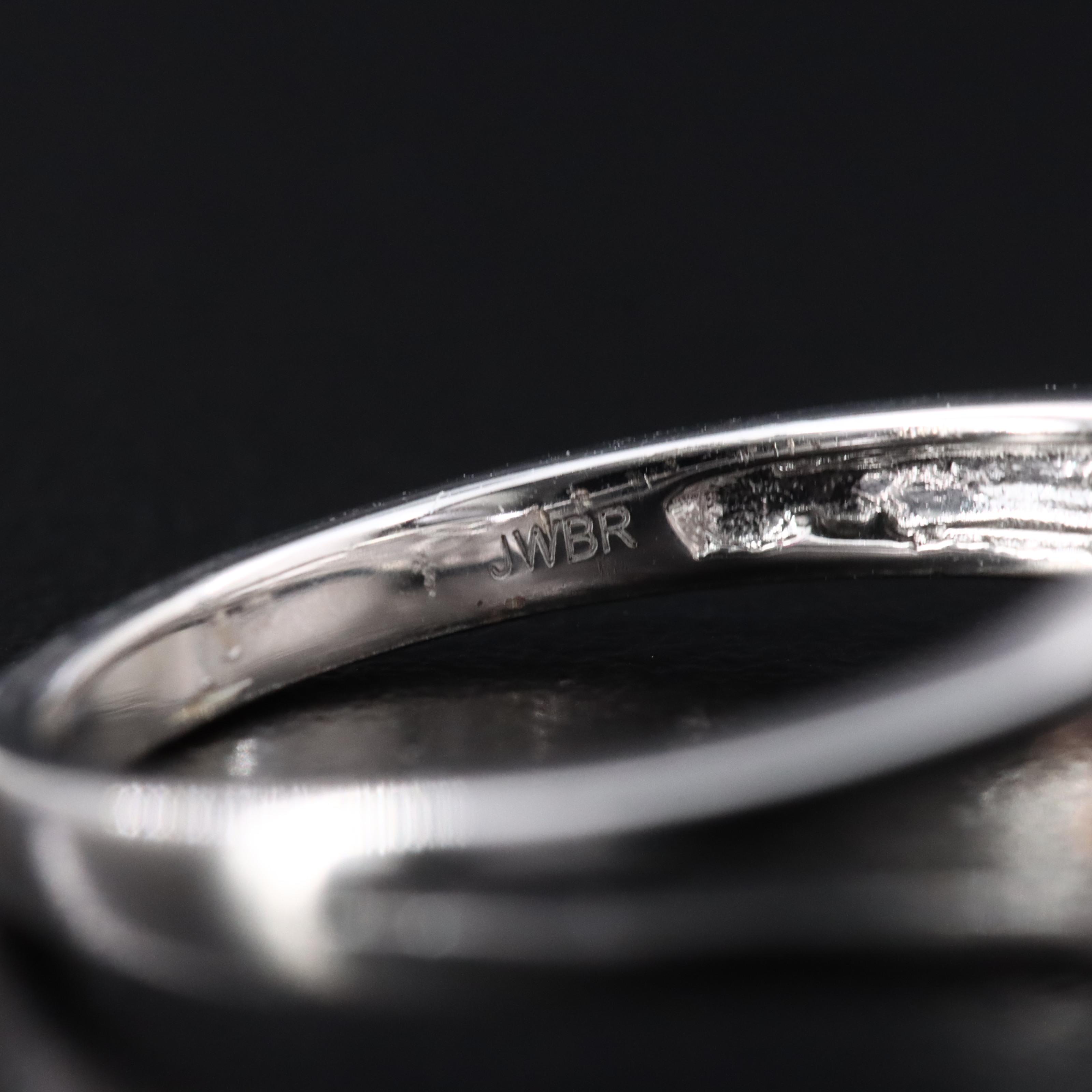 Sterling Diamond Halo Ring with Fancy Brown Diamonds and Split Shank