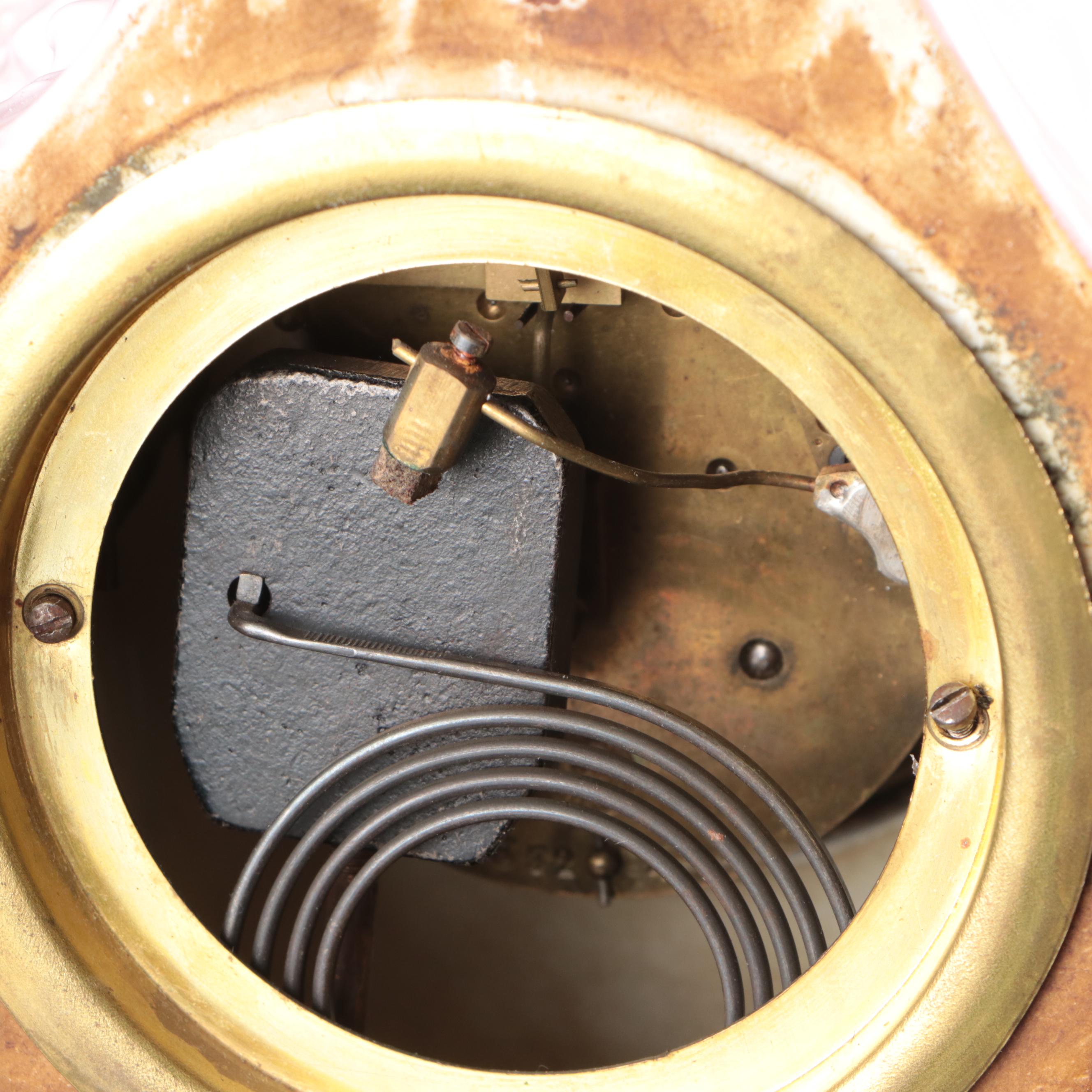 Rococo Style Ceramic Mantel Clock, Early to Mid-20th Century