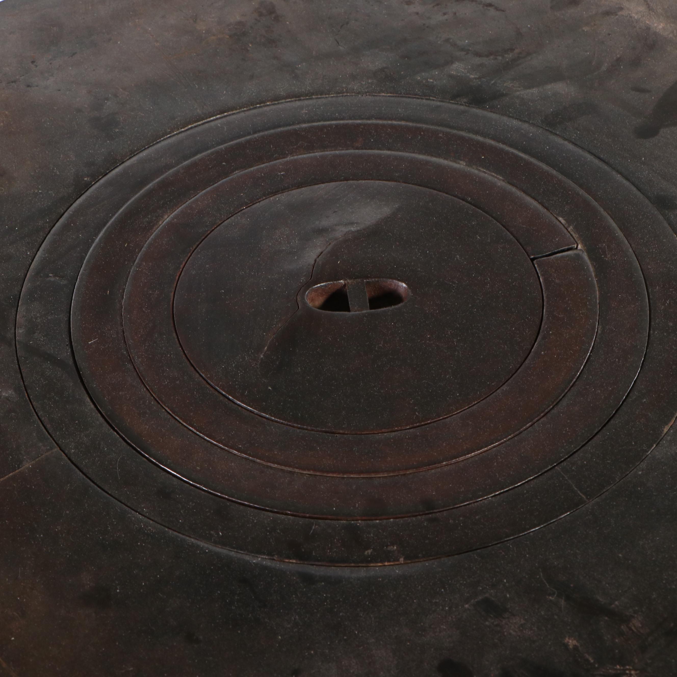 Antique Cast Iron Stove with Green Tile Trim and Matching Coal Scuttle