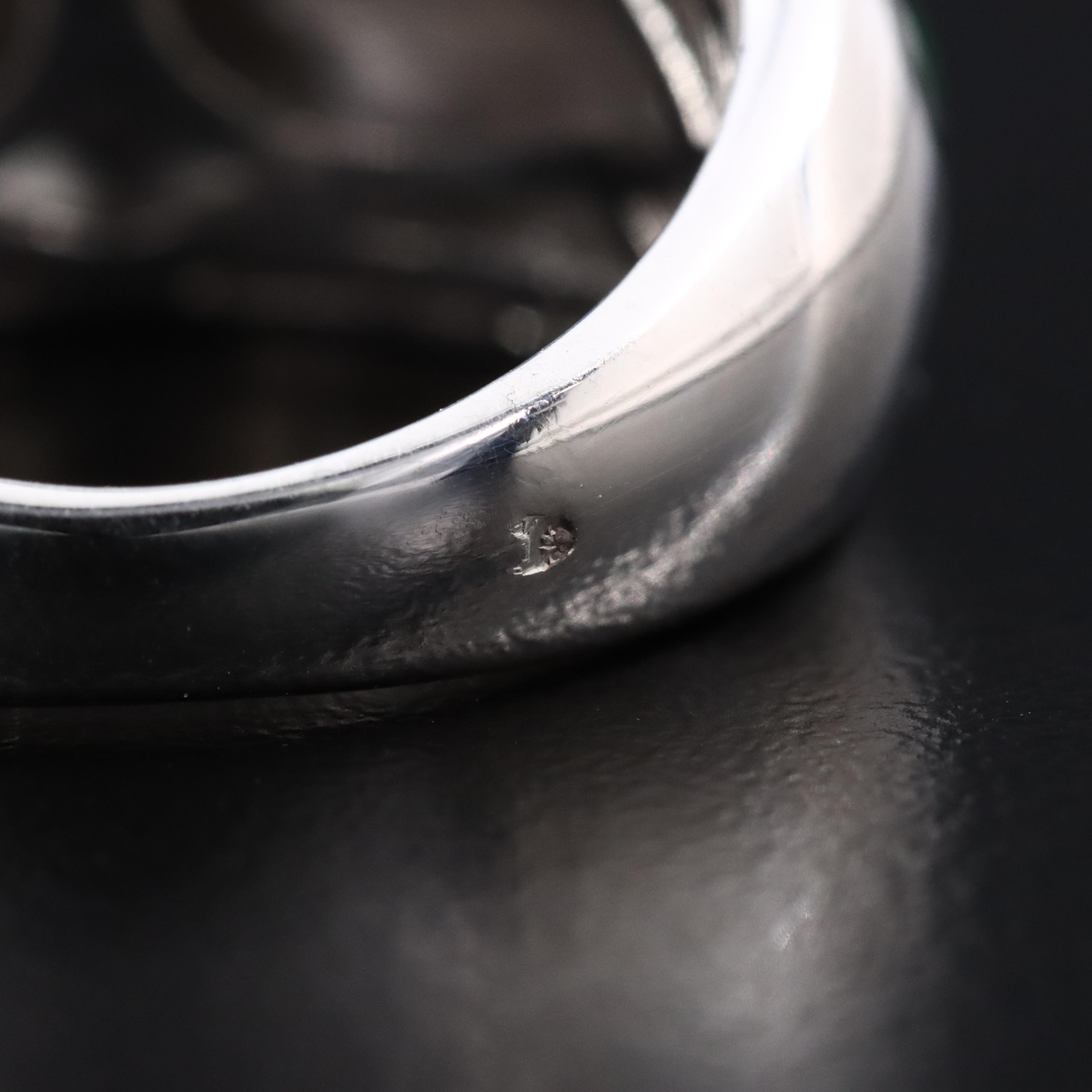 Sterling Enamel and Diamond Lattice Ring