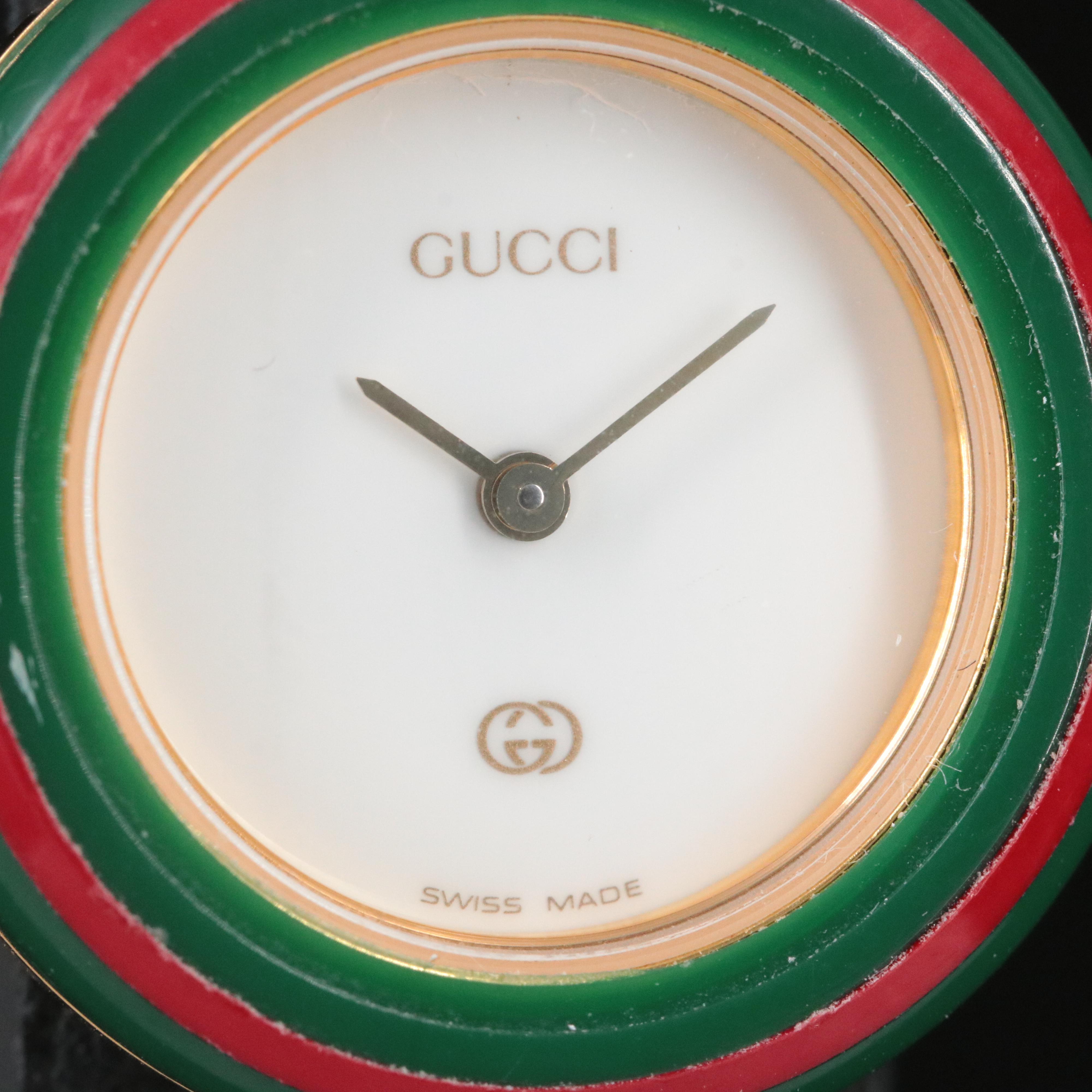 Gucci 1100-L Interchangeable Bezels Quartz Watch