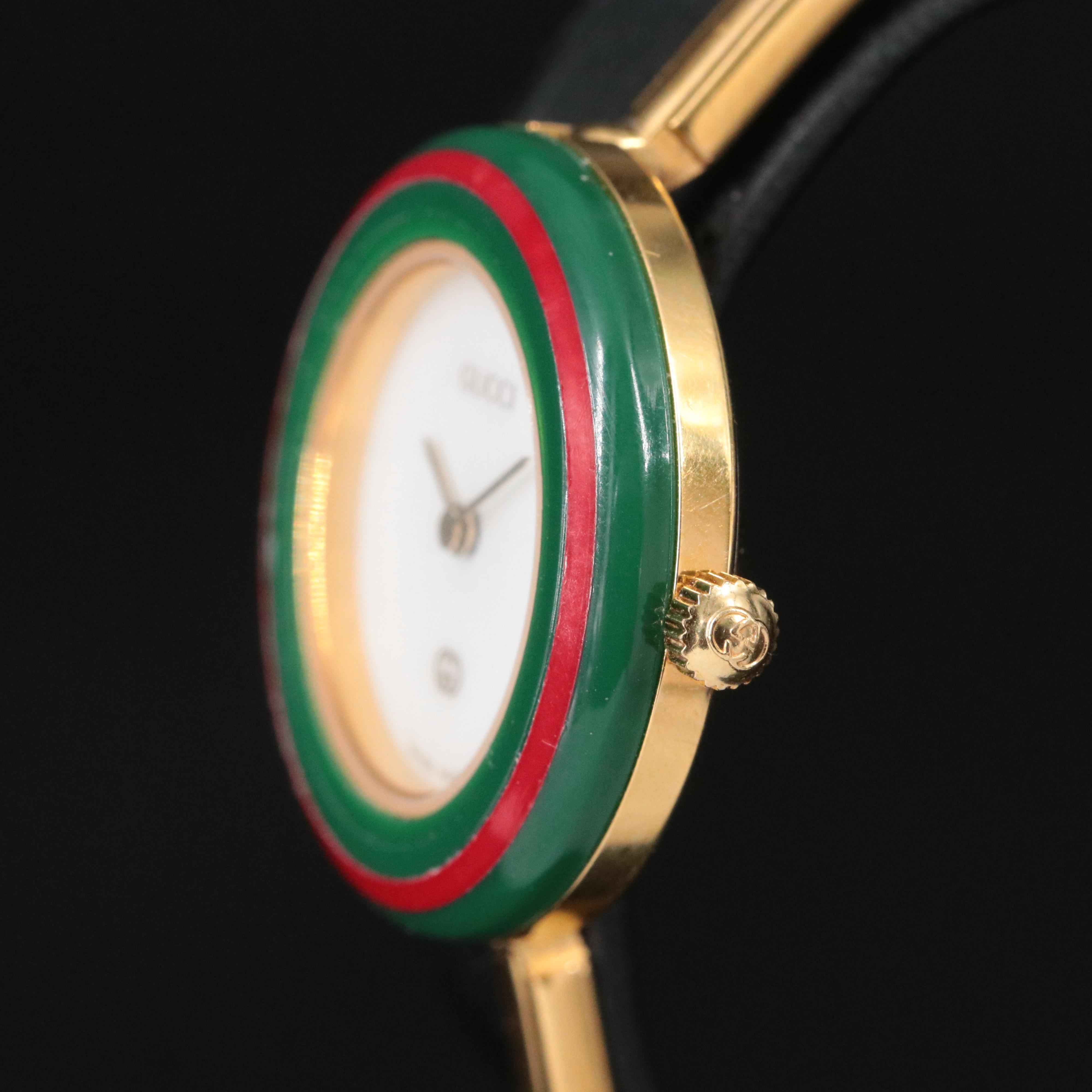 Gucci 1100-L Interchangeable Bezels Quartz Watch