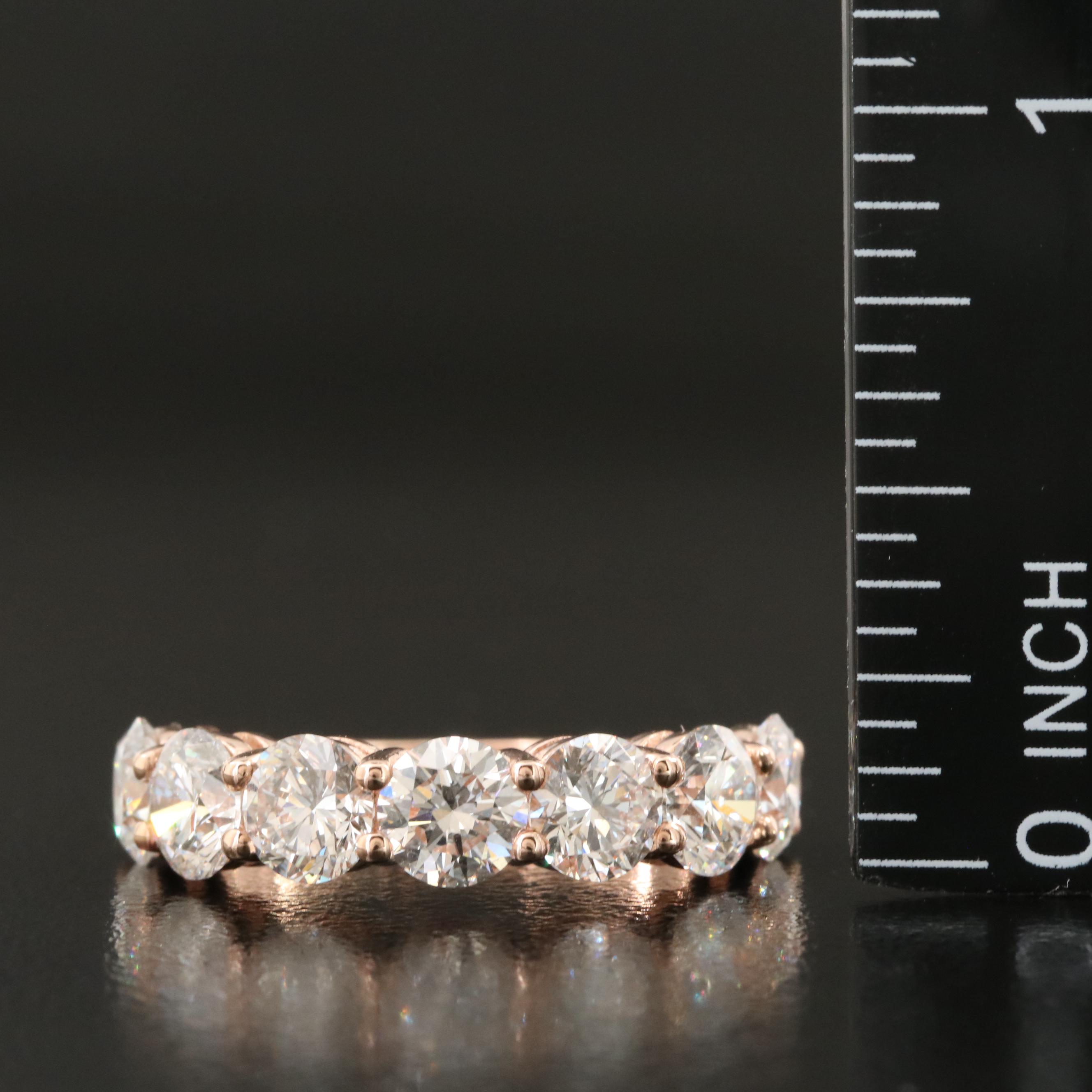 14K Rose Gold 3.46 CTW Lab Grown Diamond Ring with IGI Report