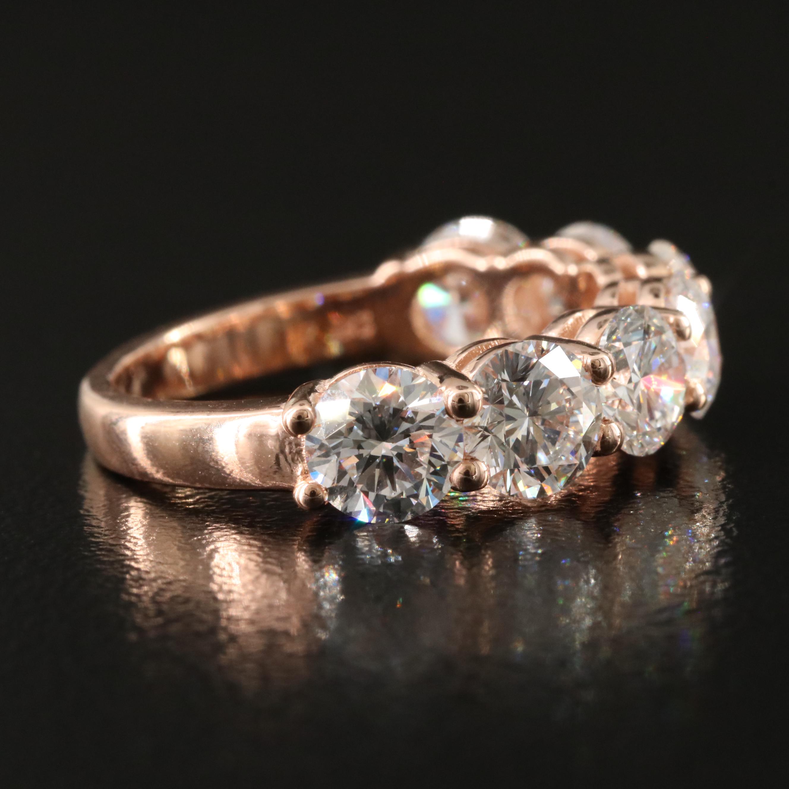 14K Rose Gold 3.46 CTW Lab Grown Diamond Ring with IGI Report
