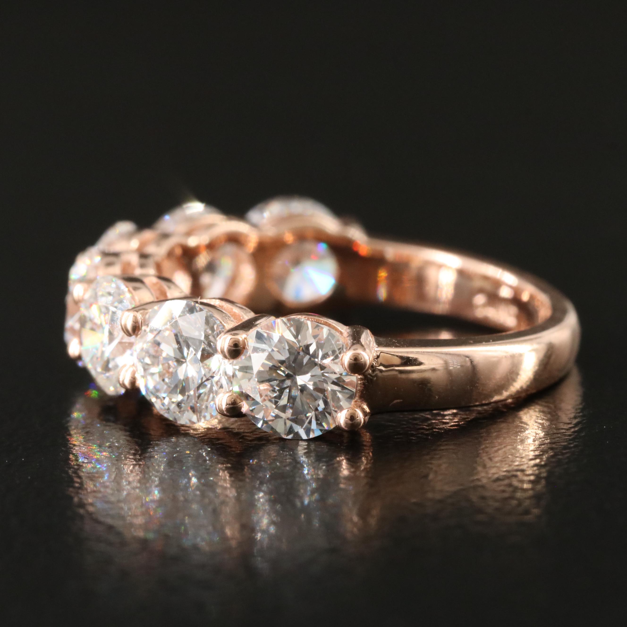 14K Rose Gold 3.46 CTW Lab Grown Diamond Ring with IGI Report