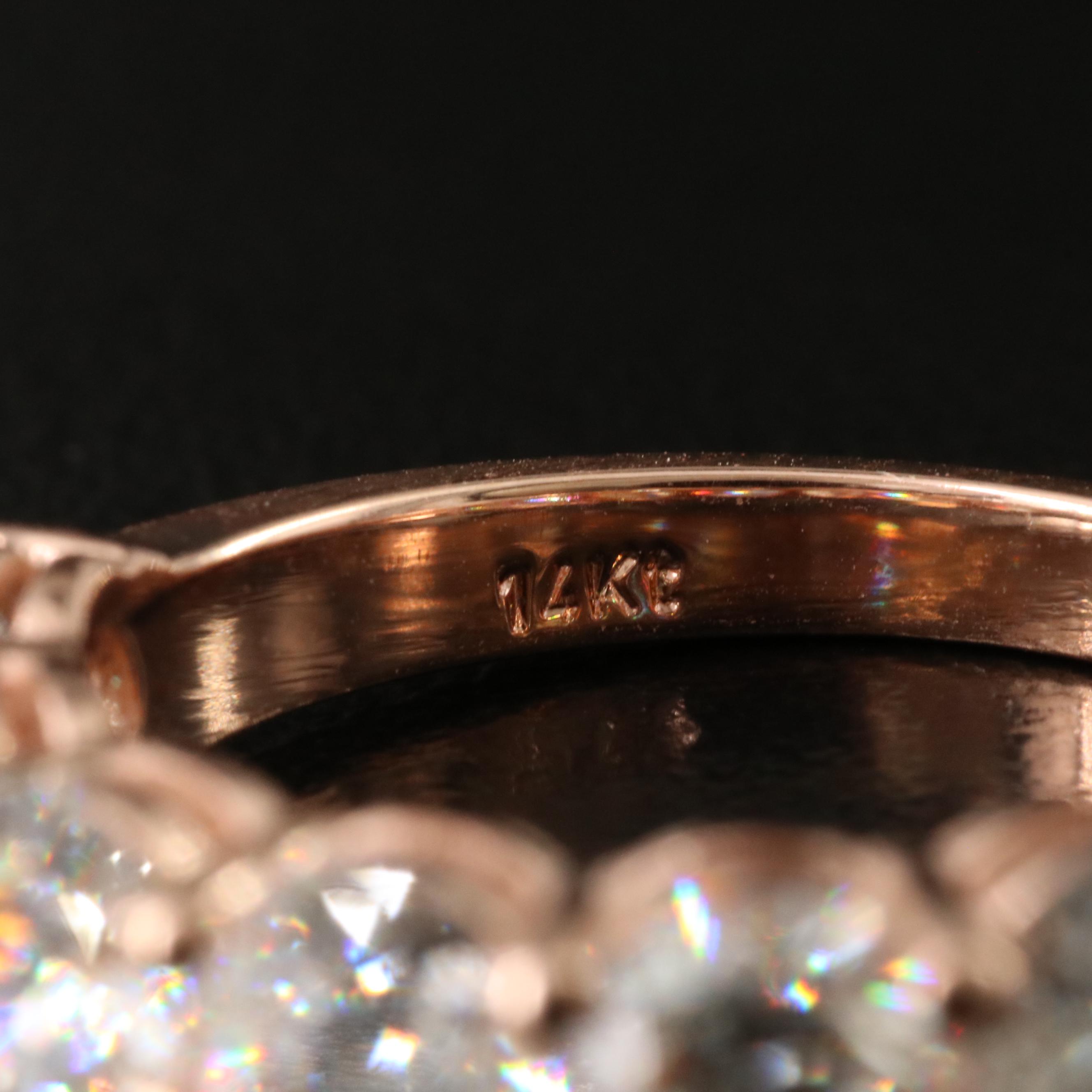 14K Rose Gold 3.46 CTW Lab Grown Diamond Ring with IGI Report