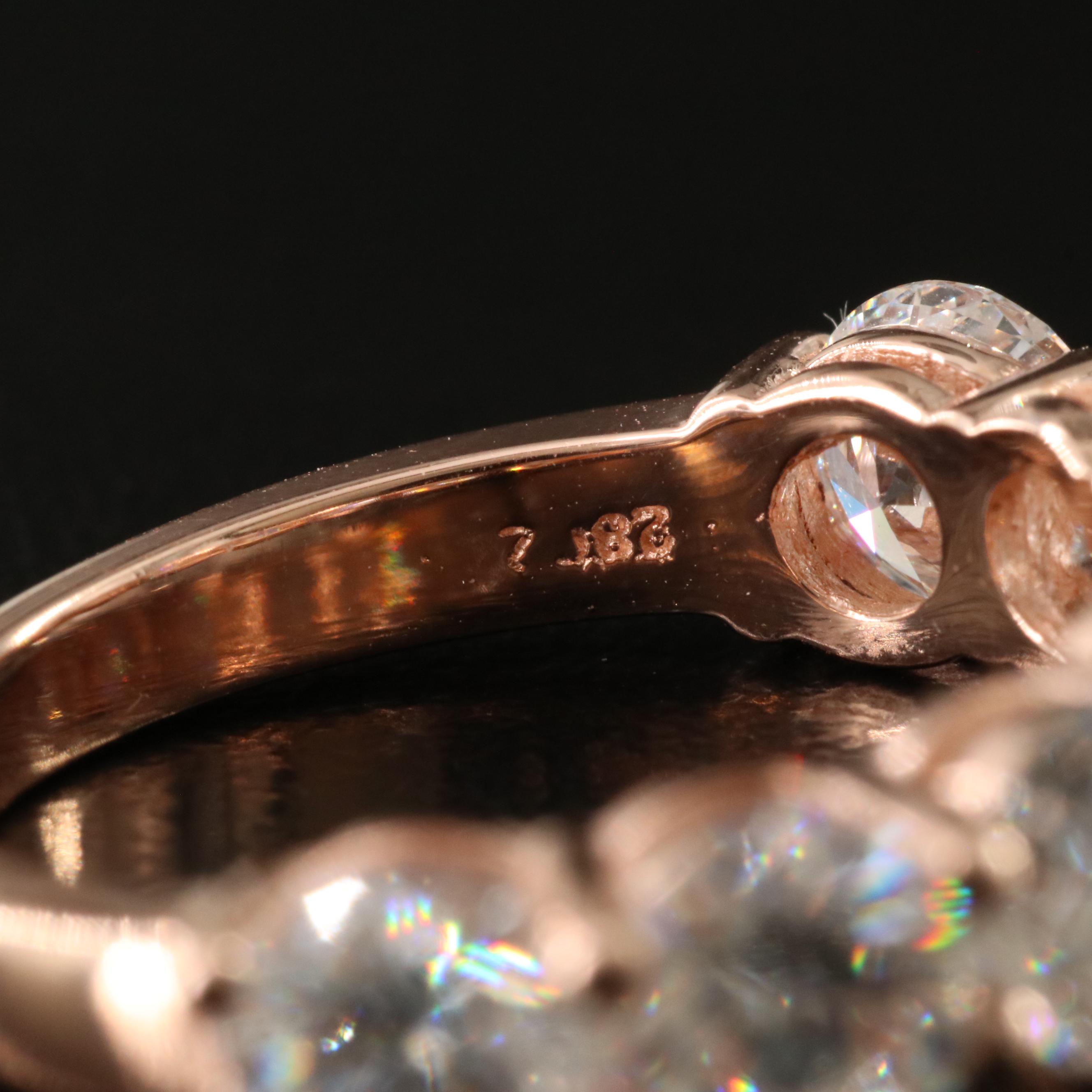 14K Rose Gold 3.46 CTW Lab Grown Diamond Ring with IGI Report