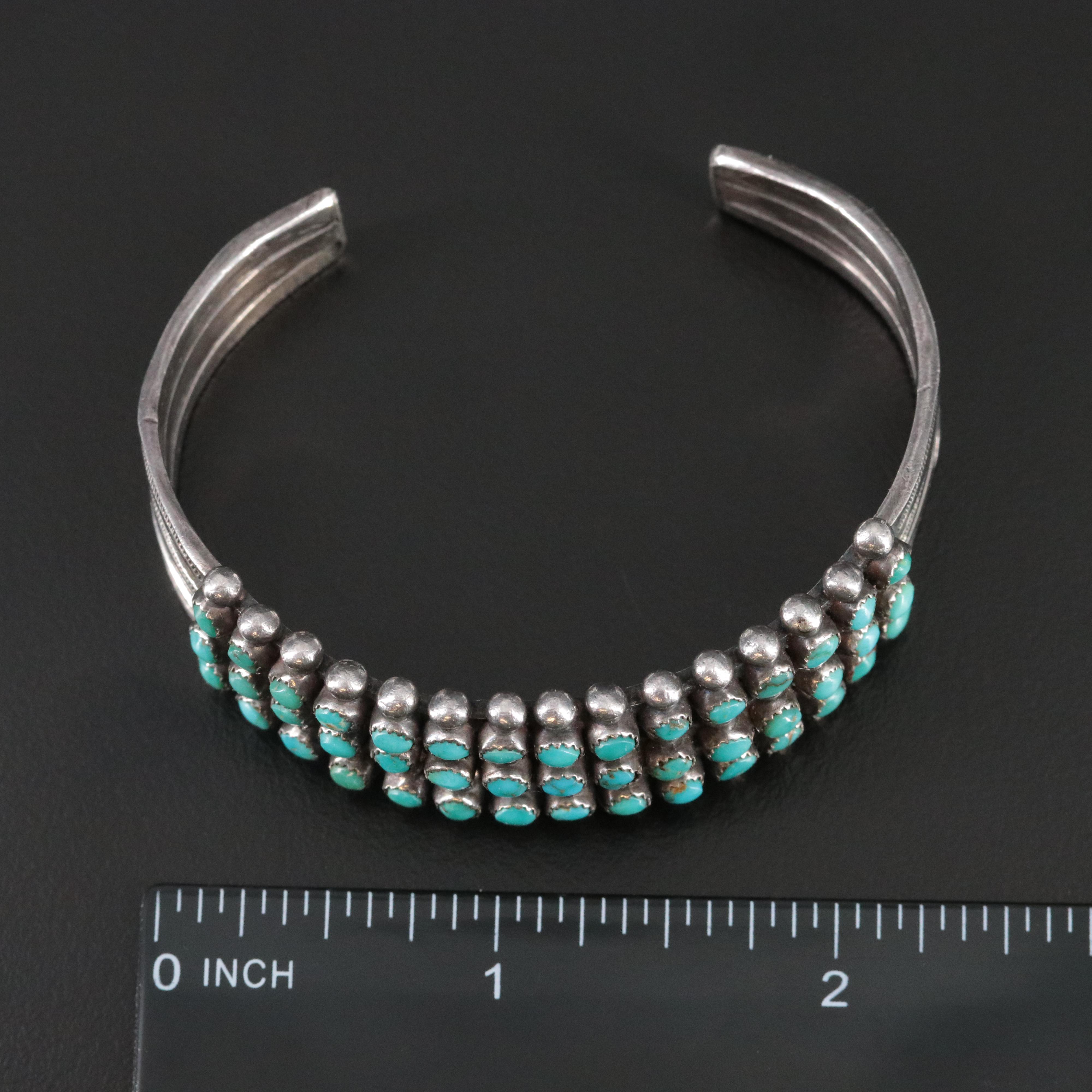 Sterling Snake Eye Turquoise Cuff Bracelet