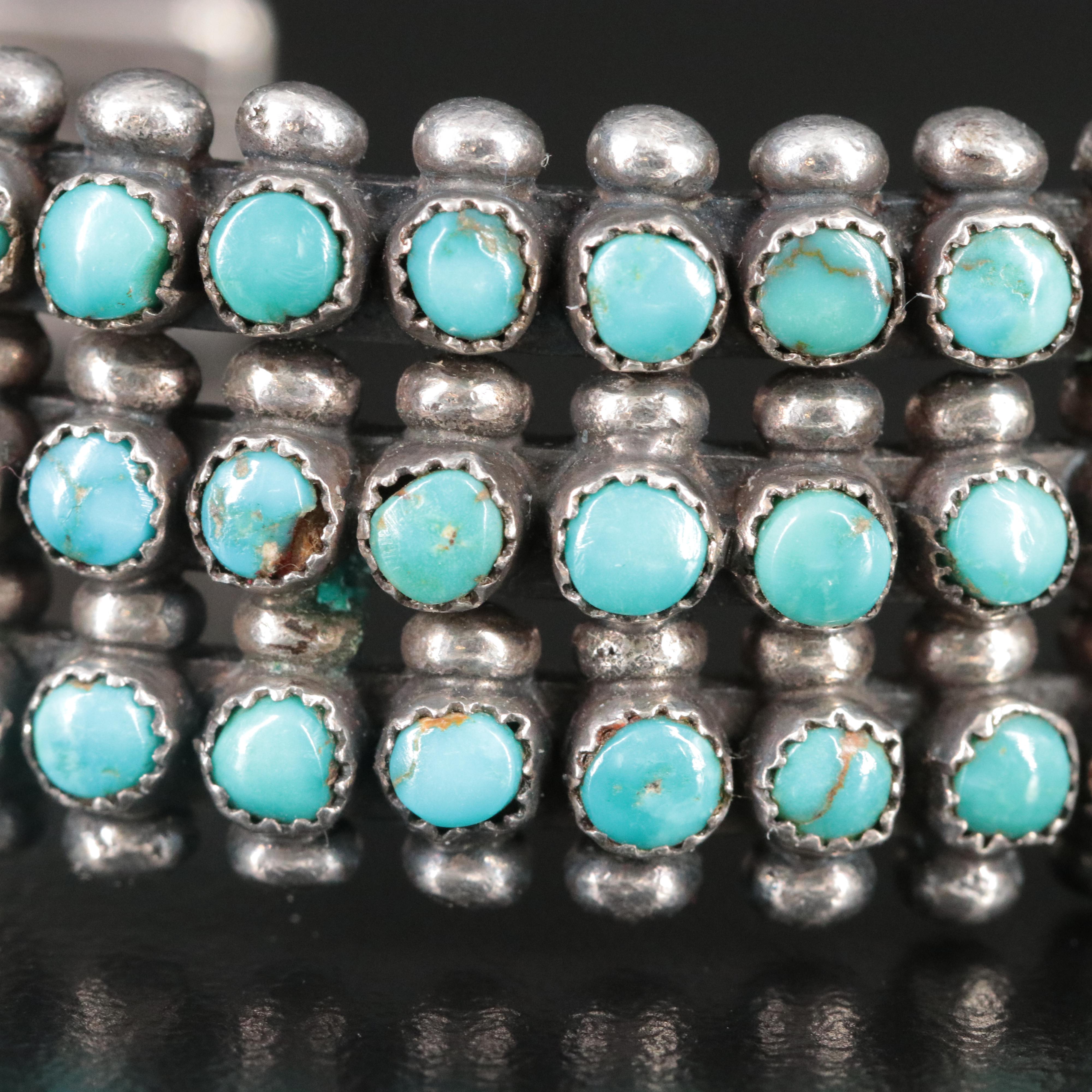Sterling Snake Eye Turquoise Cuff Bracelet