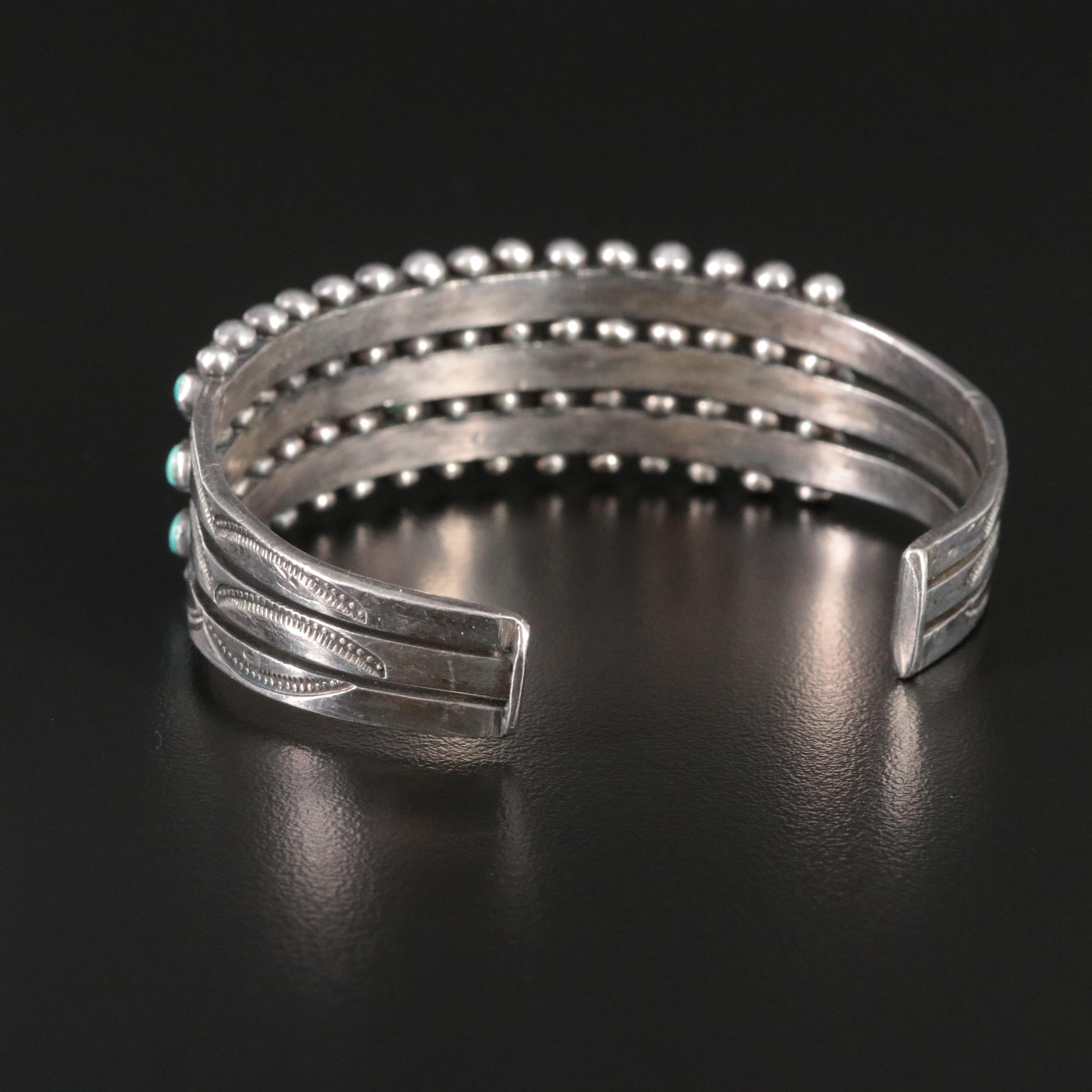 Sterling Snake Eye Turquoise Cuff Bracelet