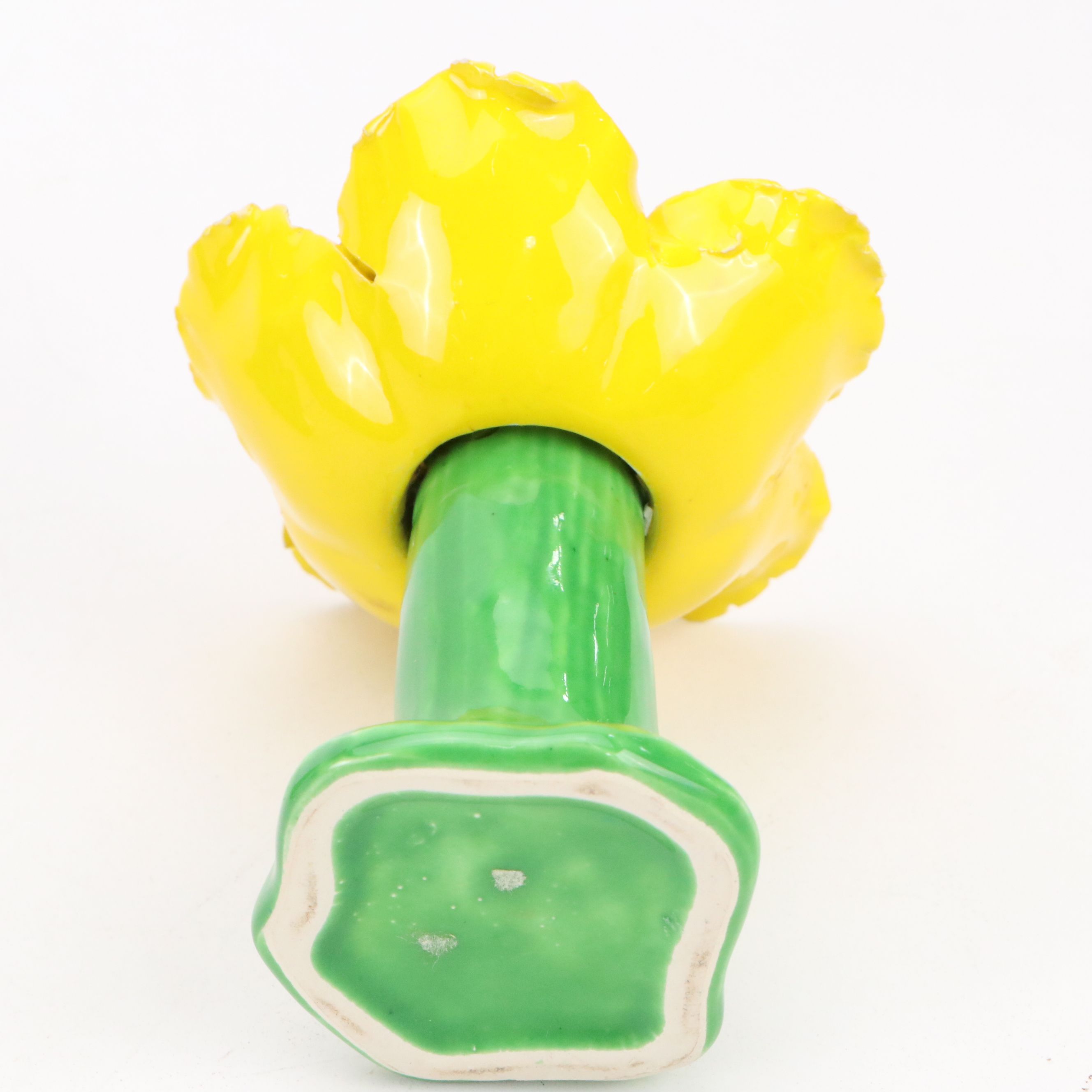 Horchow Italian Ceramic Flower Candlesticks, 20th Century