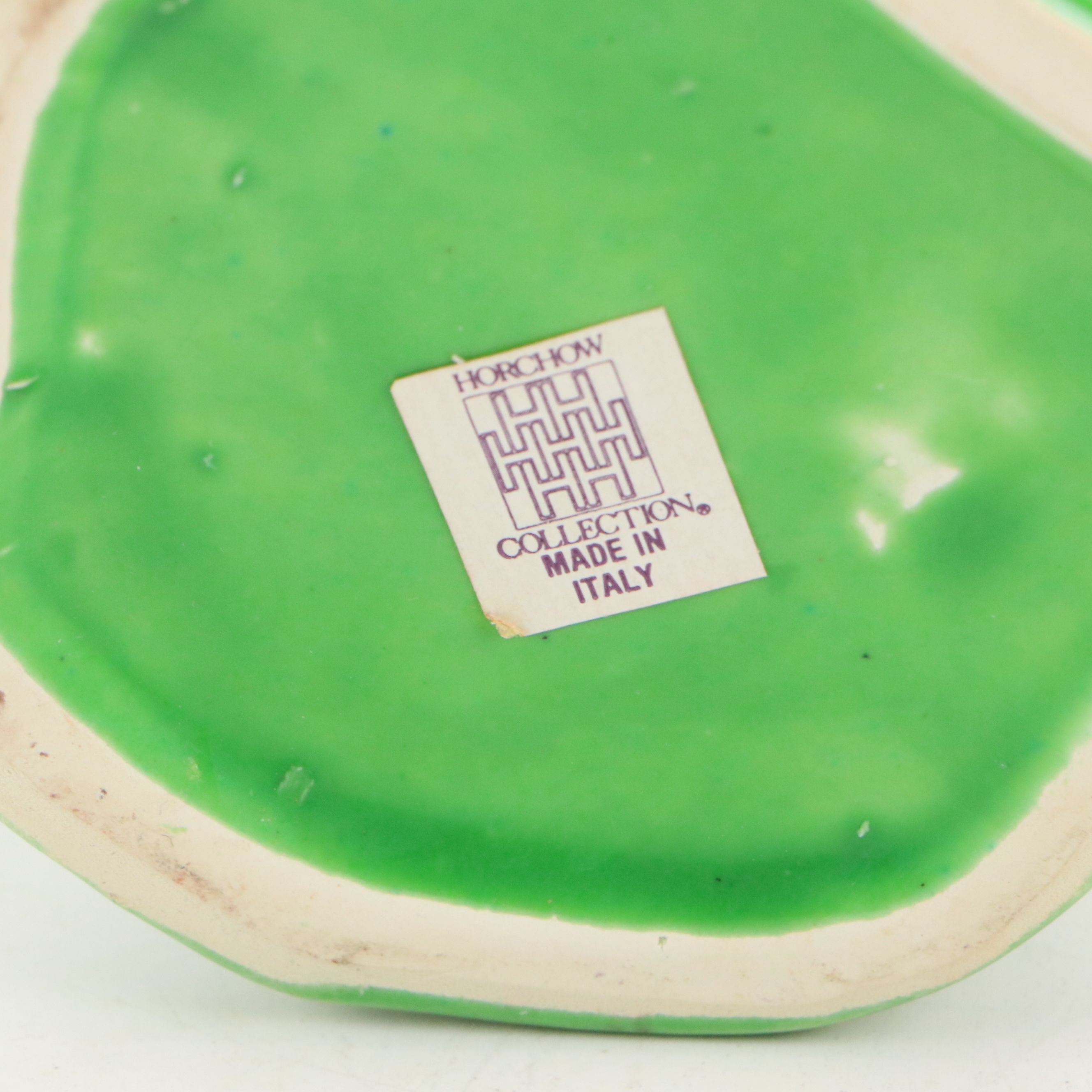 Horchow Italian Ceramic Flower Candlesticks, 20th Century