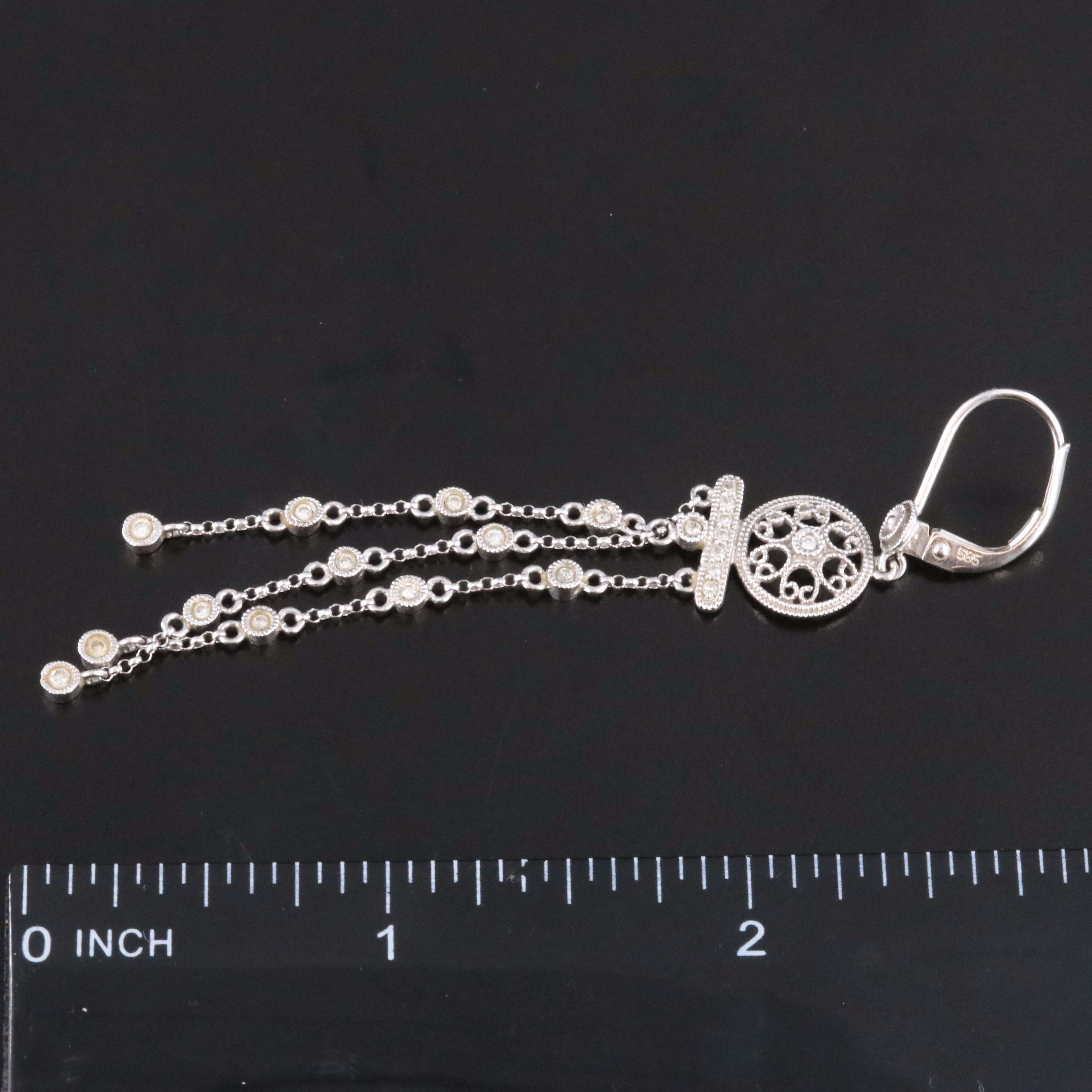 14K 0.37 CTW Diamond Fringe Earrings