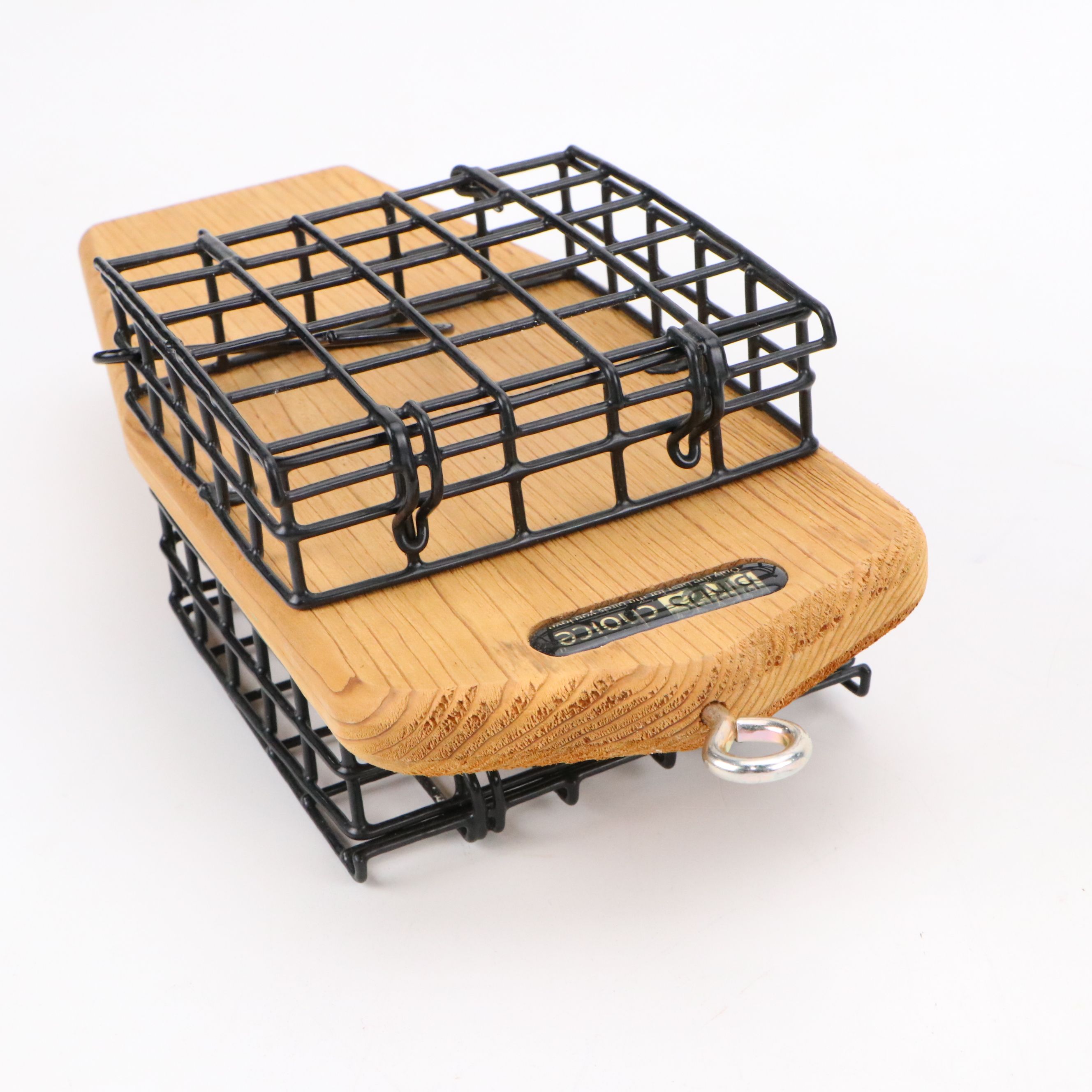 Birds Choice Hanging Wood and Metal Suet Feeder