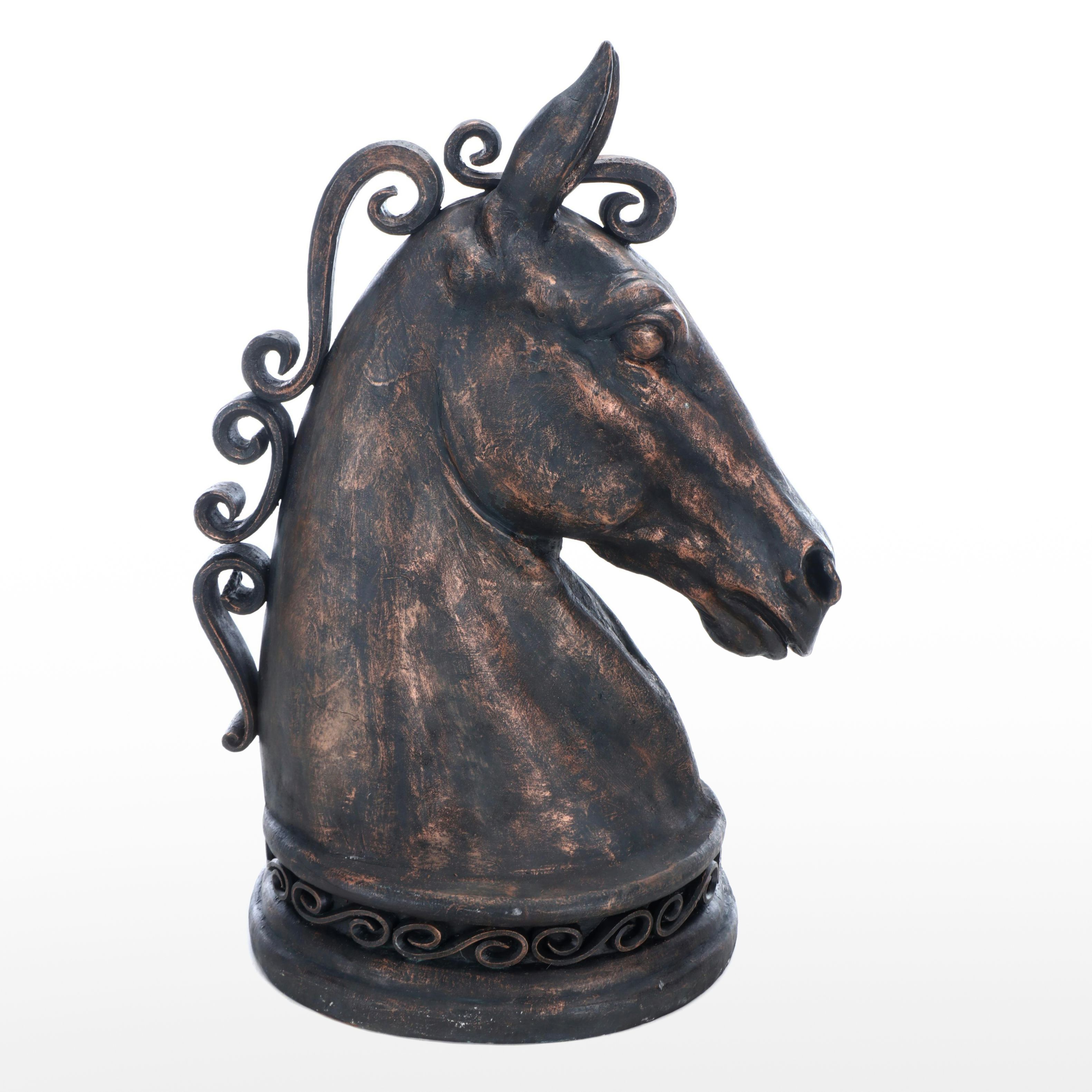 New Creative Bronze Finish Oversize Horse Head Sculpture