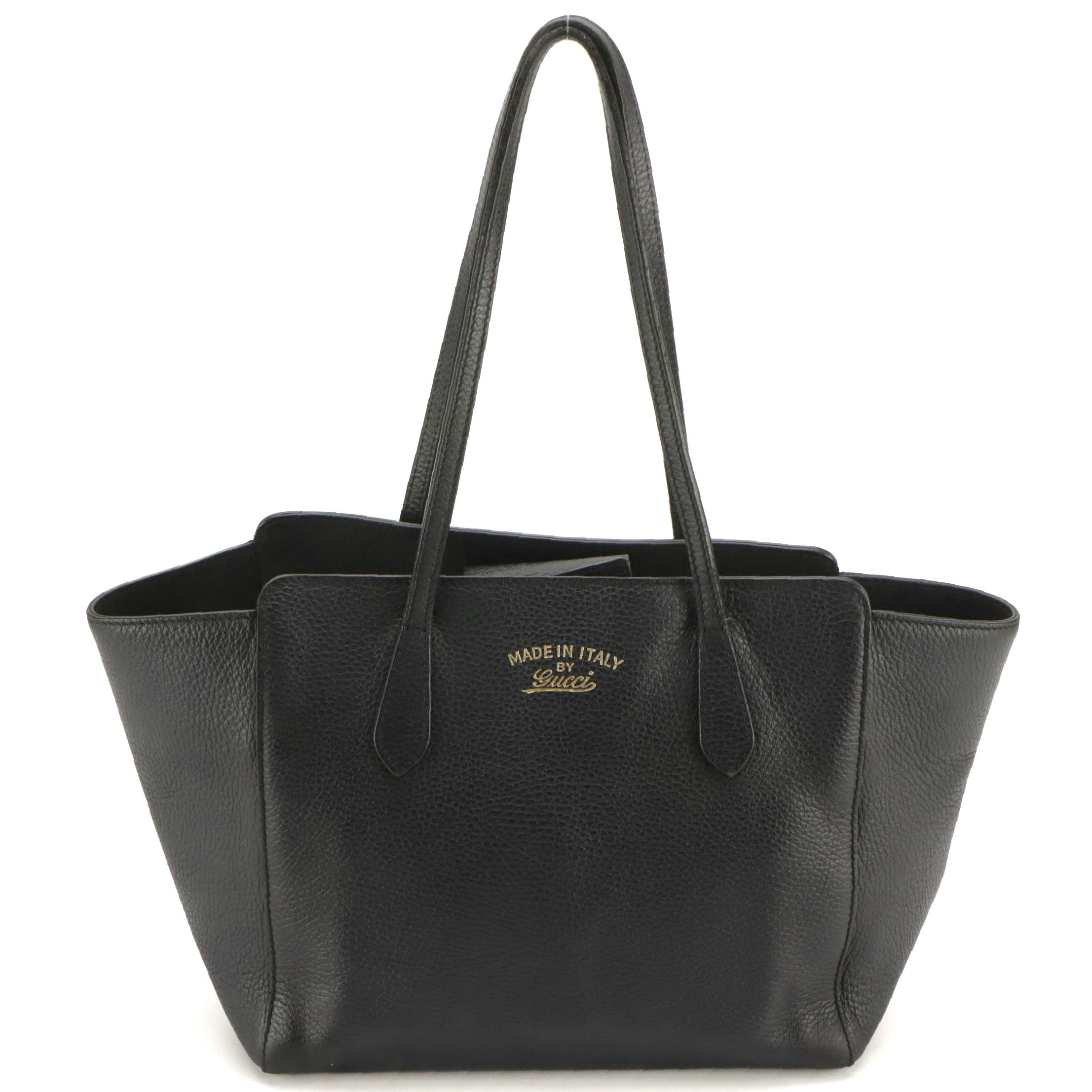 Gucci Medium Swing Tote in Grained Leather