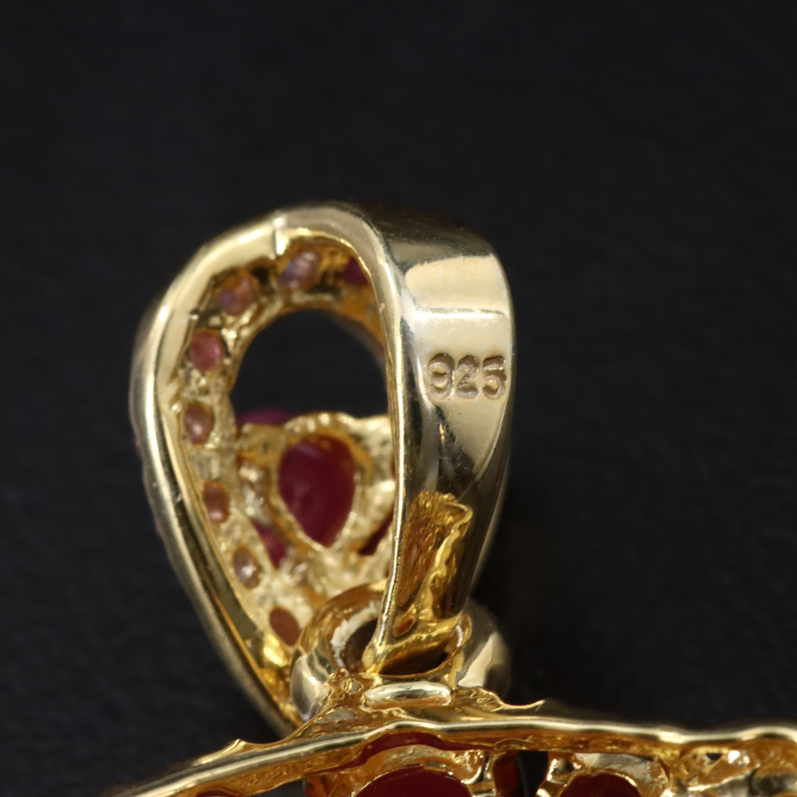 Sterling Star Filled Corundum and Filled Corundum Pendant