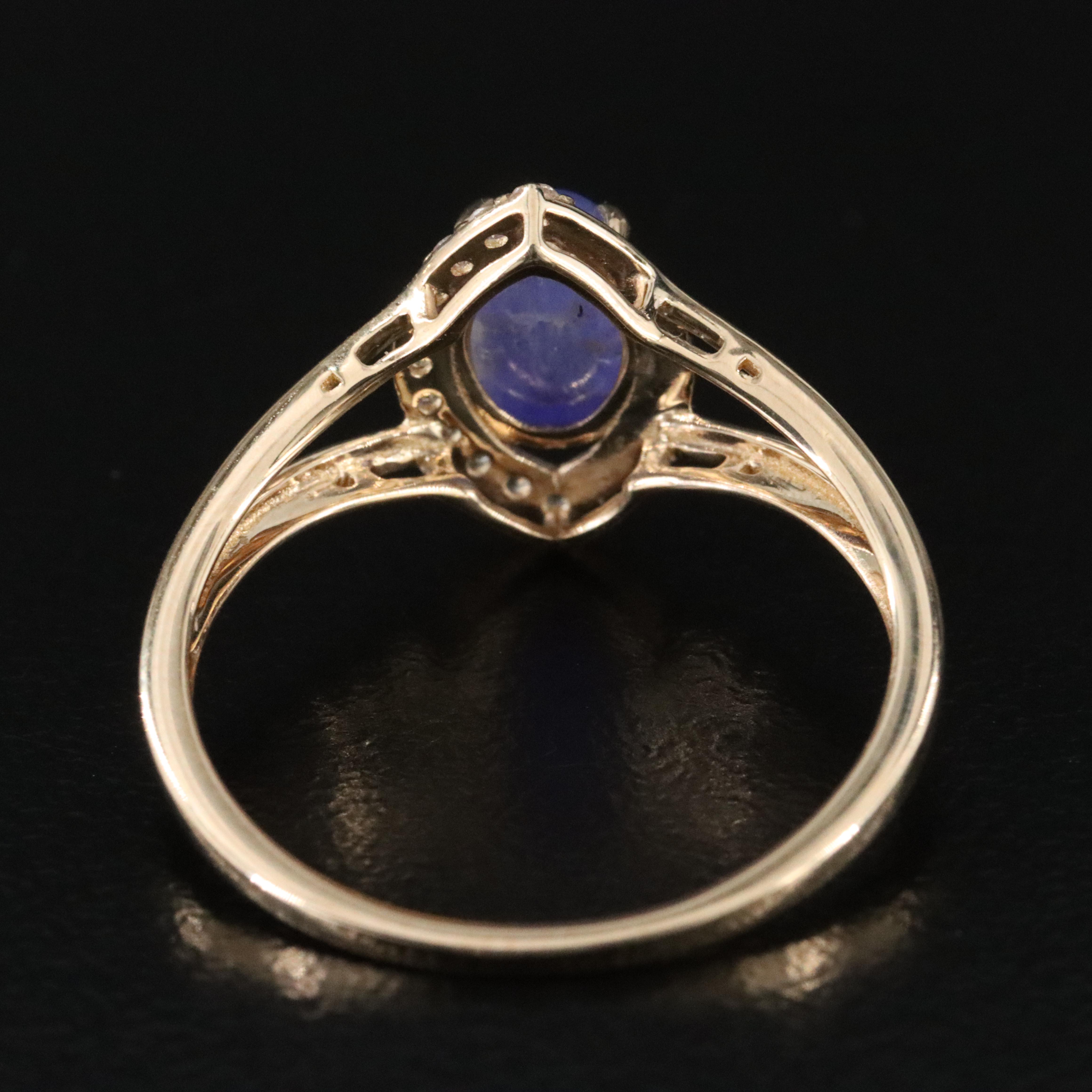 14K Tanzanite and White Sapphire Ring