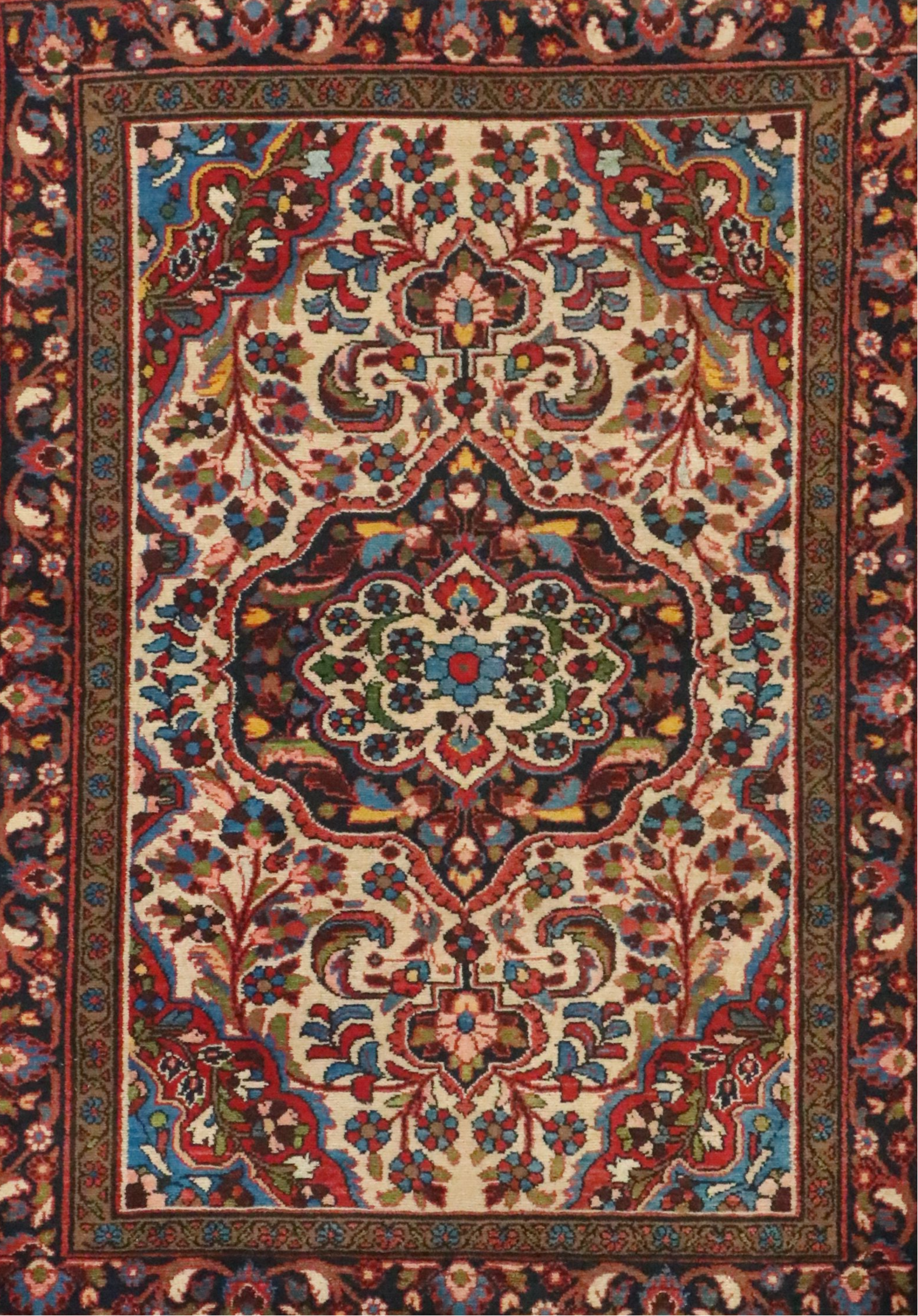 3'8 x 4'10 Hand-Knotted Persian Borchalu Accent Rug