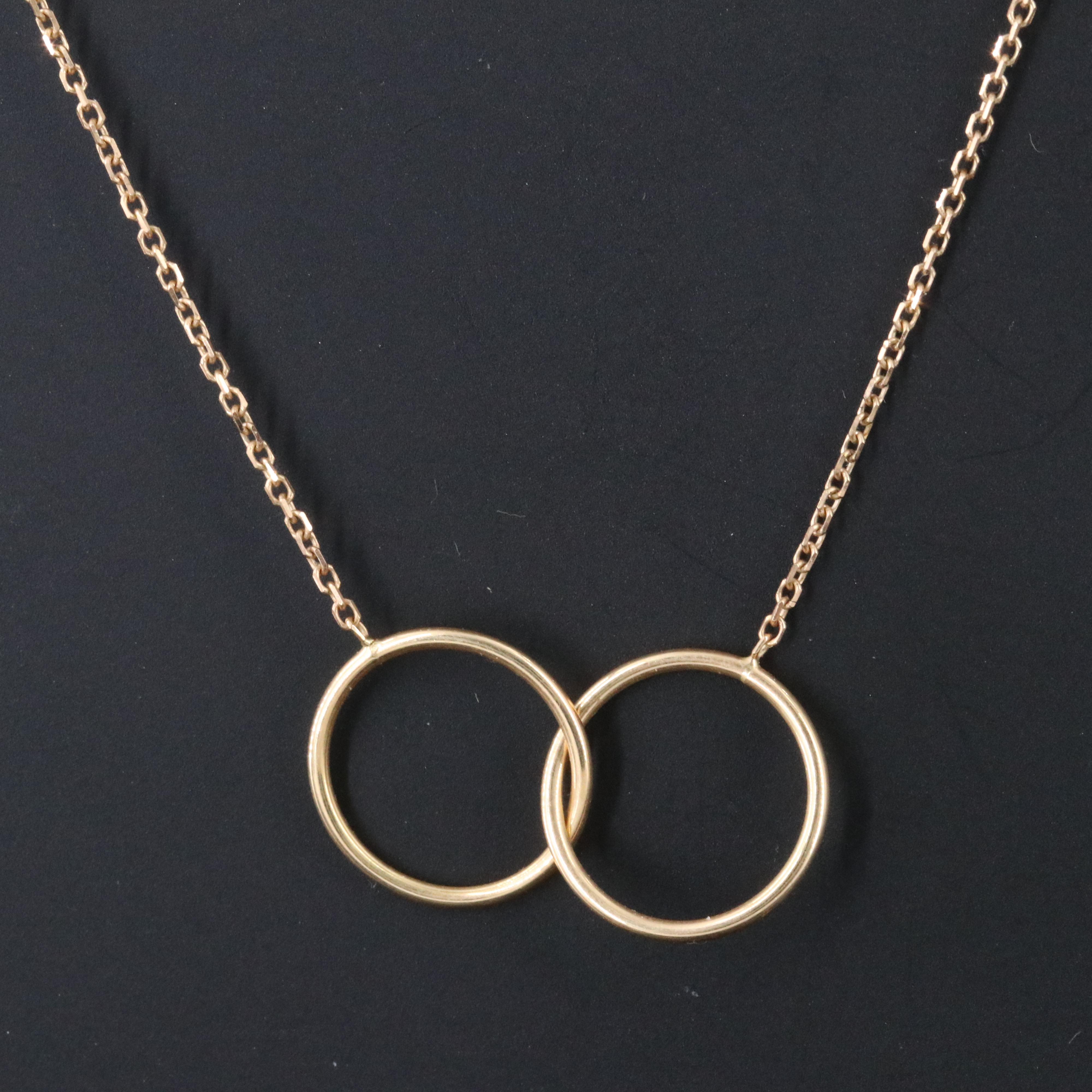 14K Circle Link Necklace