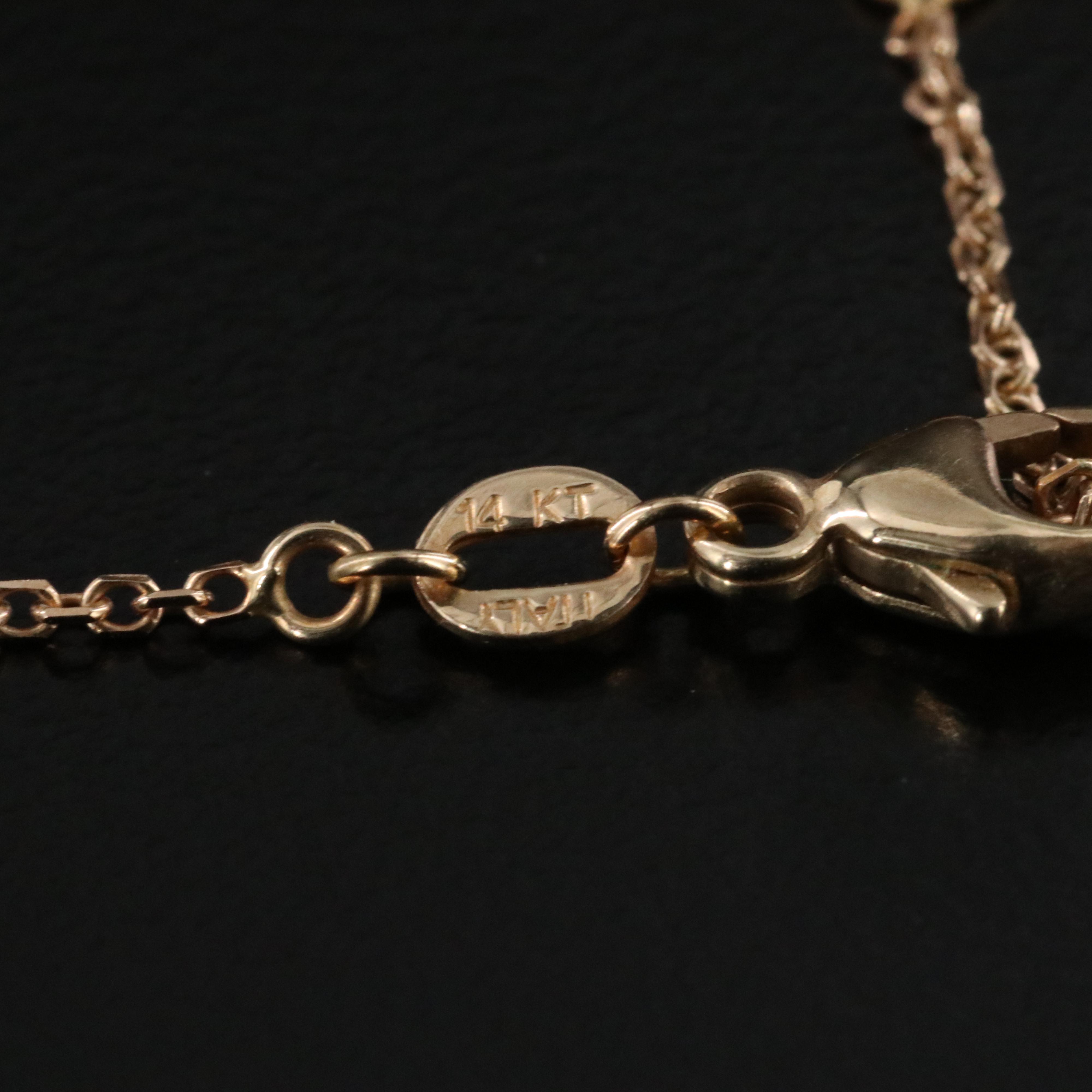 14K Circle Link Necklace