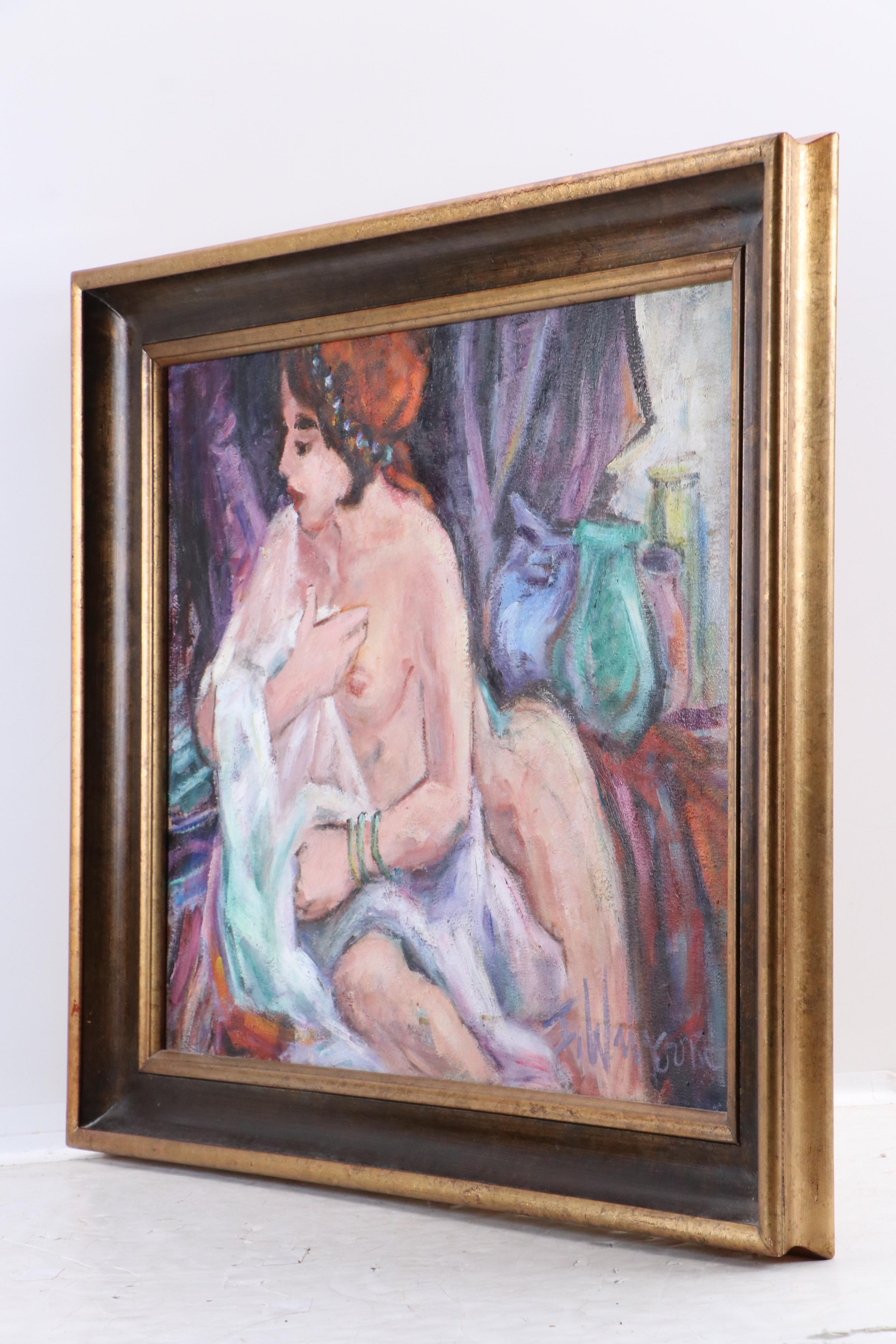 I. Waligore Figural Impasto Oil Painting "Harem Woman," 1995