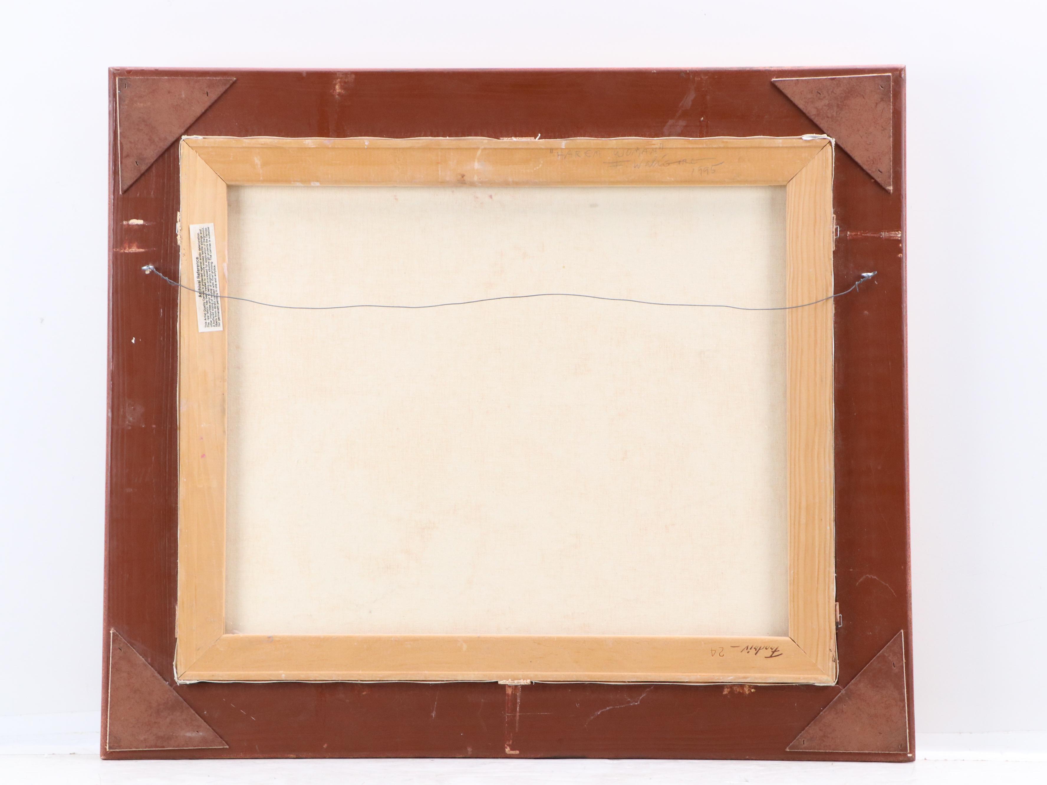 I. Waligore Figural Impasto Oil Painting "Harem Woman," 1995