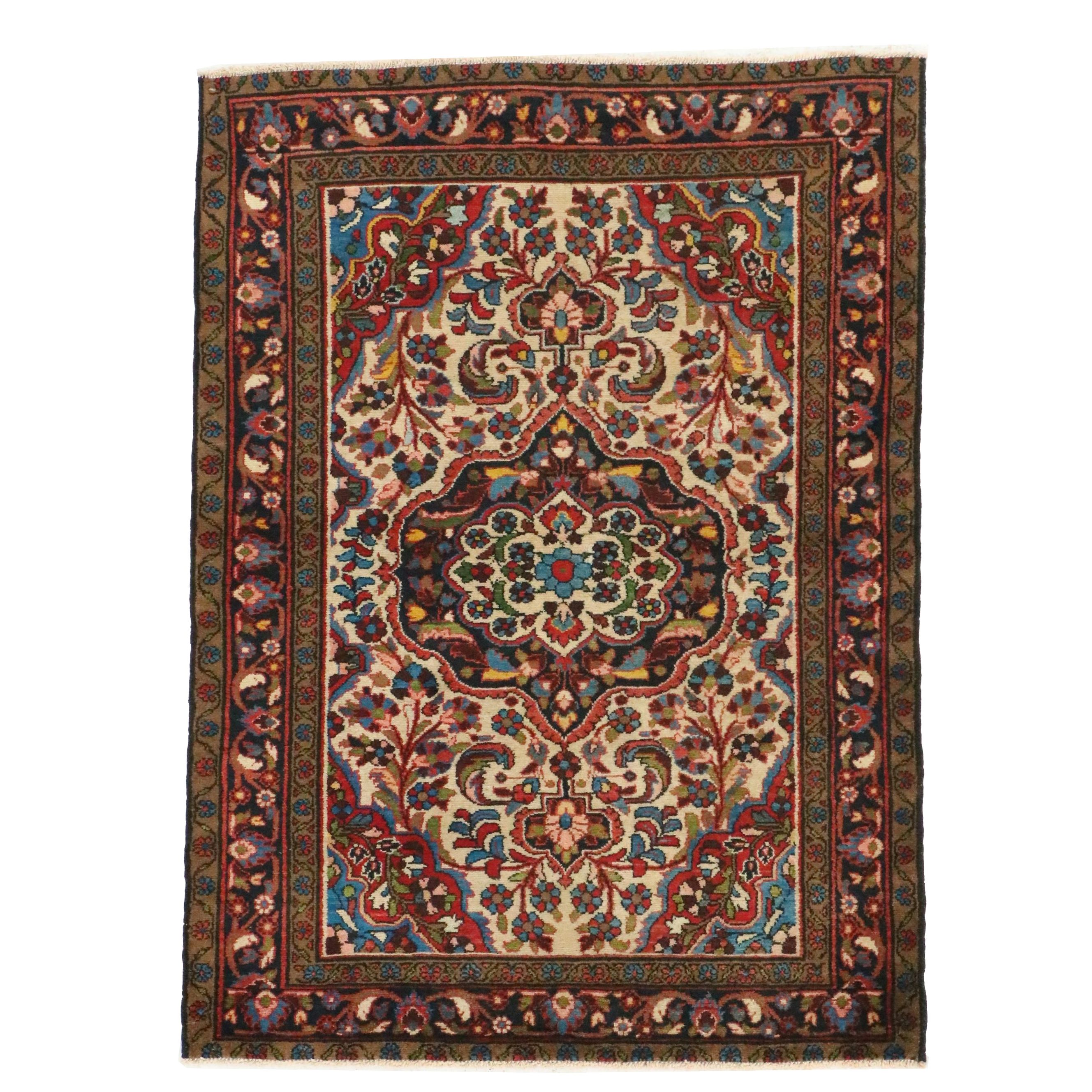 3'8 x 4'10 Hand-Knotted Persian Borchalu Accent Rug