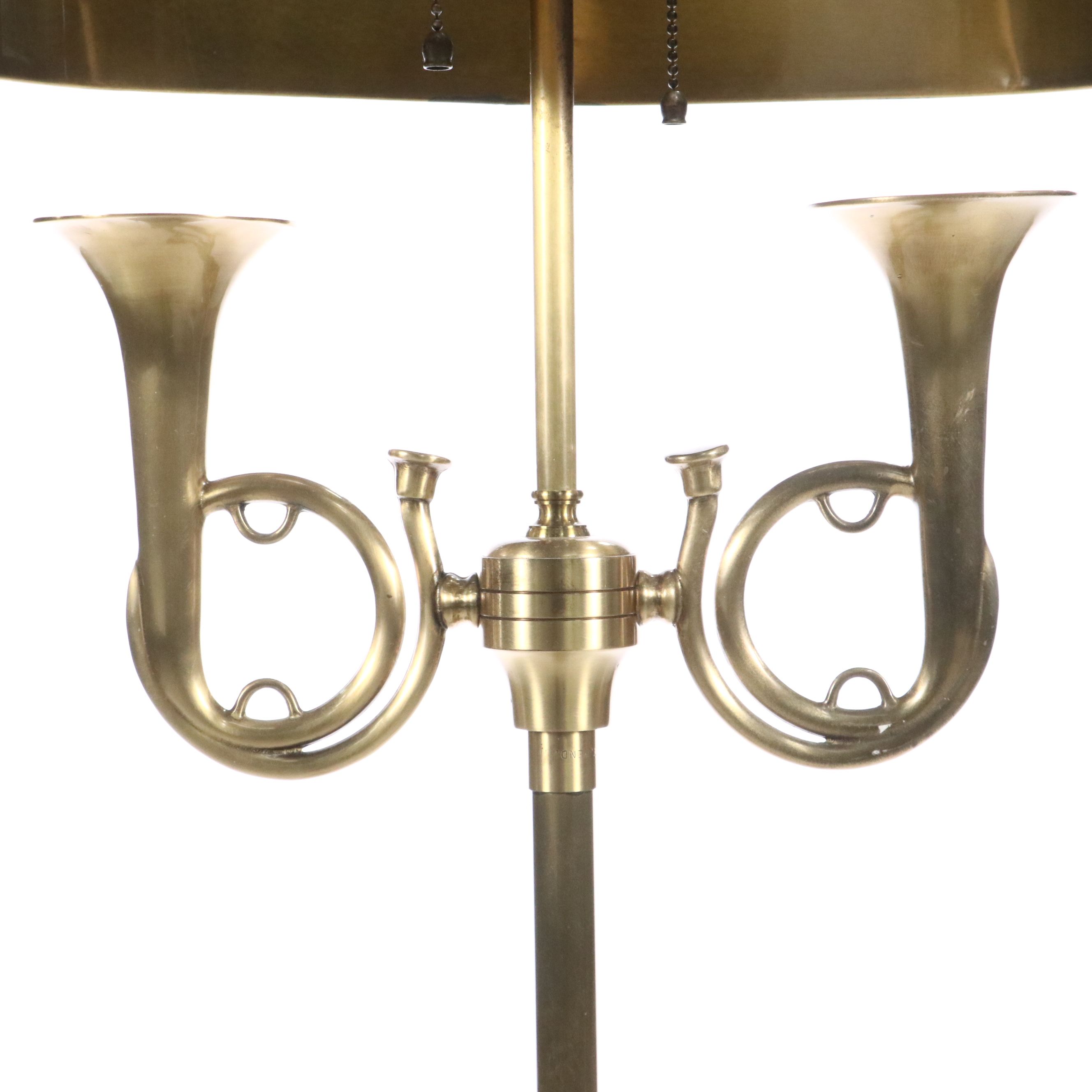 Wildwood Neoclassical Style Brass Finish Bouillotte Floor Lamp with Tole Shade