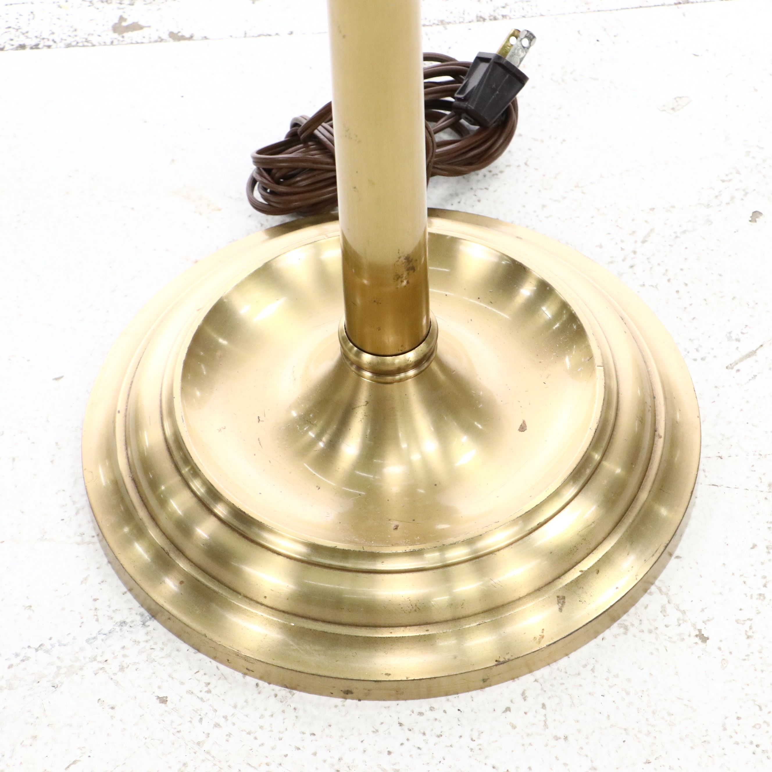 Wildwood Neoclassical Style Brass Finish Bouillotte Floor Lamp with Tole Shade