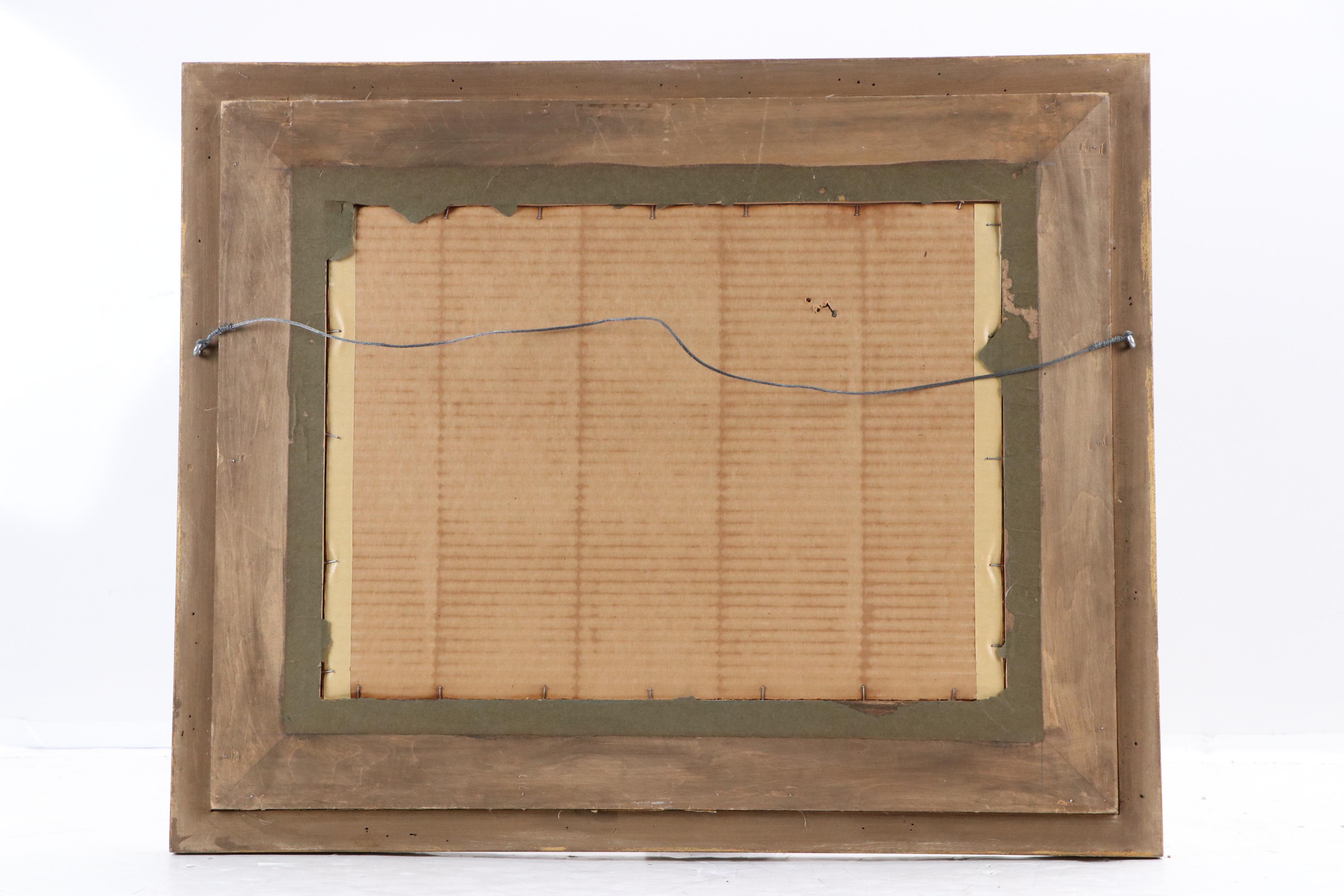 Still Life Watercolor Painting of Mid-20th Century Décor and Fruits, 1969