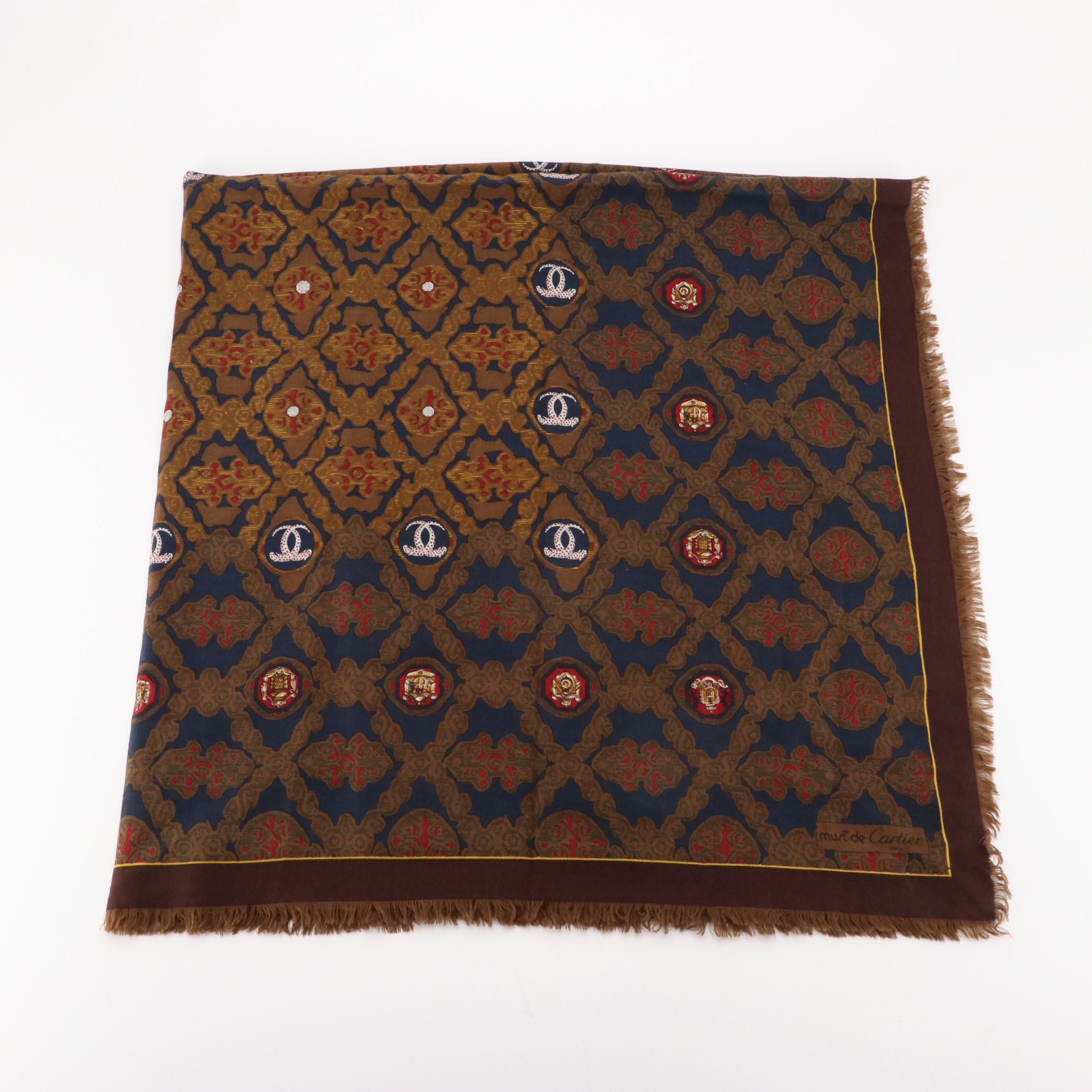 Must de Cartier Fringed Cashmere/Silk Blend Shawl Scarf