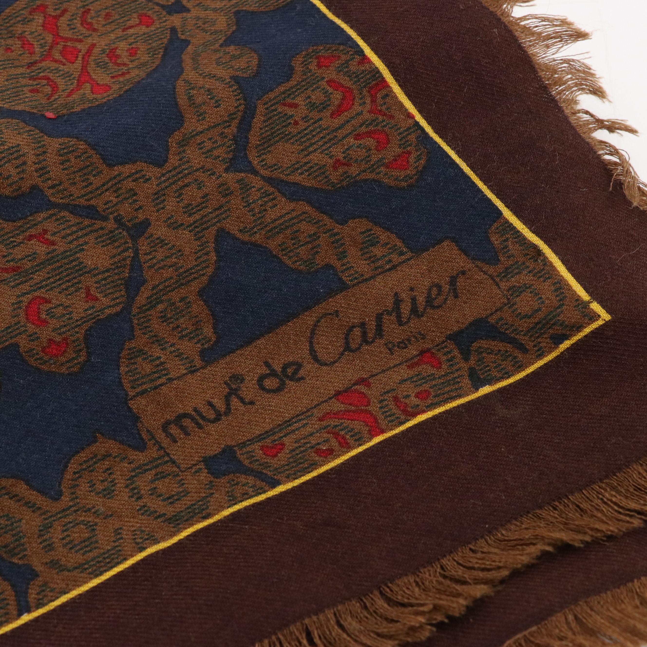 Must de Cartier Fringed Cashmere/Silk Blend Shawl Scarf