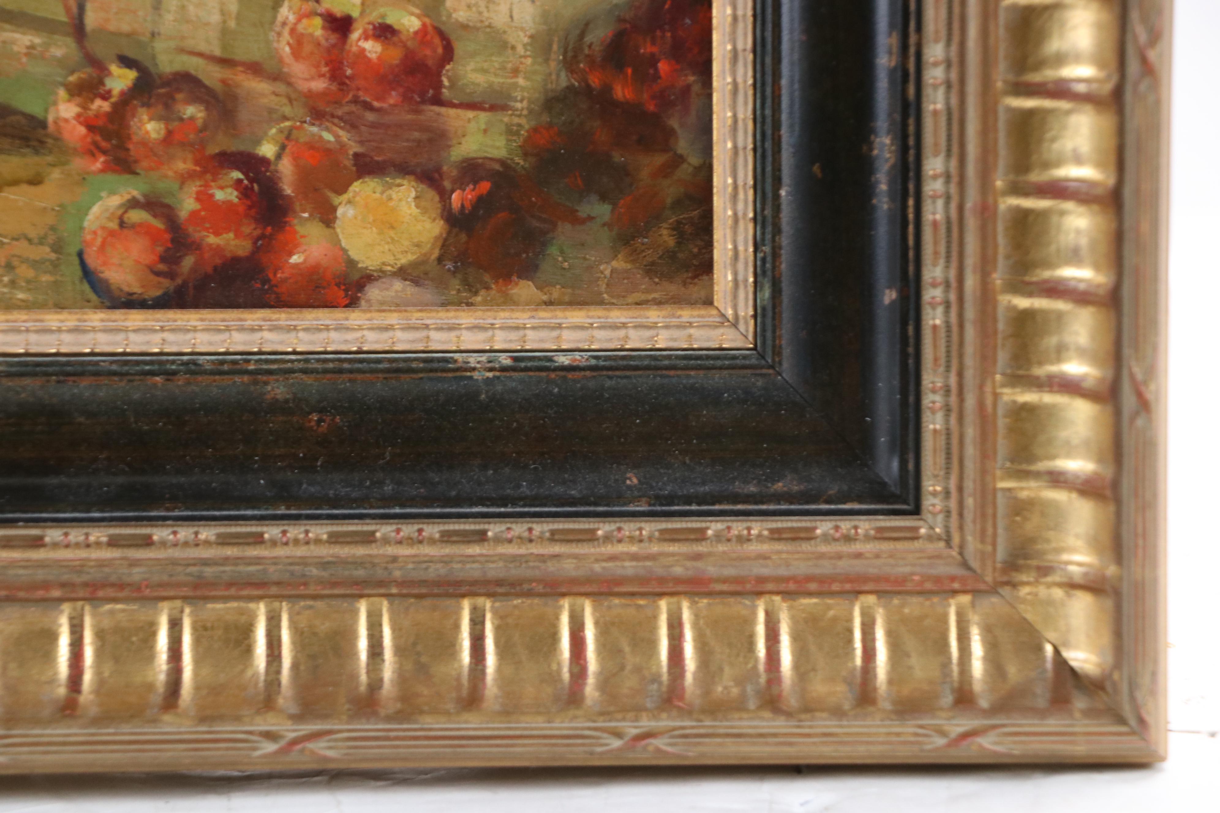 Still Life Impasto Oil Painting of Poppies and Cherries