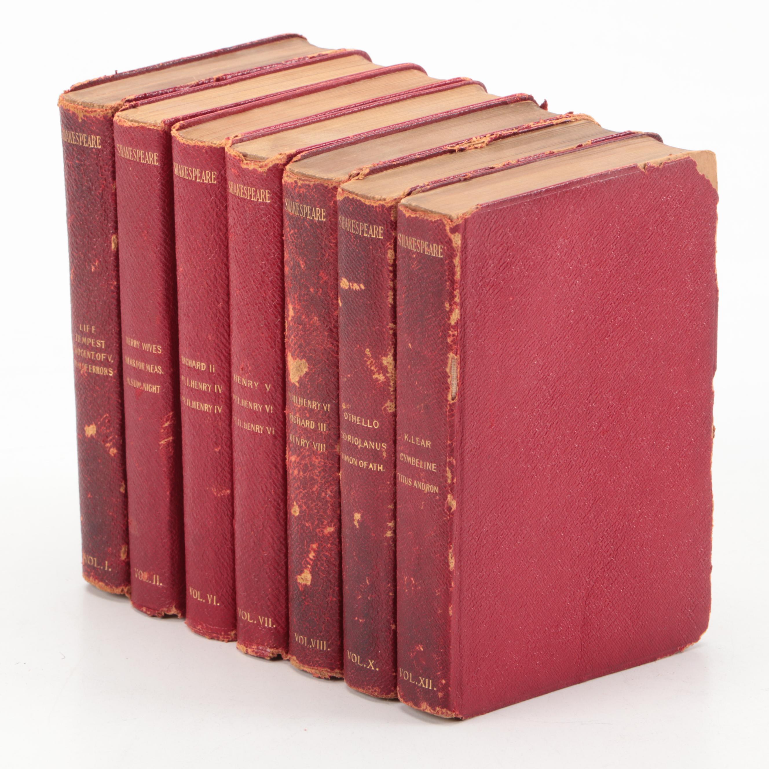 Handy Stratford Edition "Complete Works of William Shakespeare" Partial Set