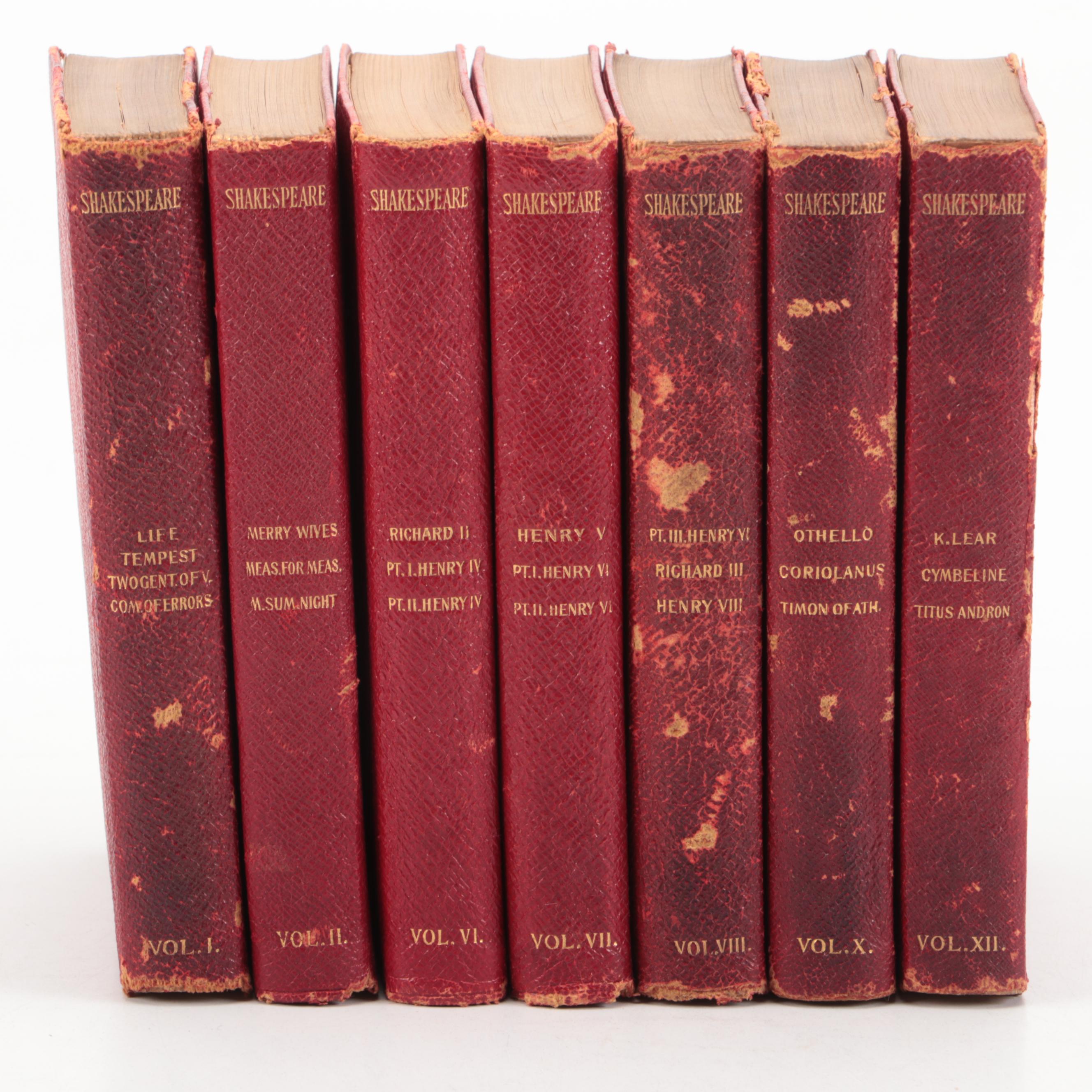 Handy Stratford Edition "Complete Works of William Shakespeare" Partial Set