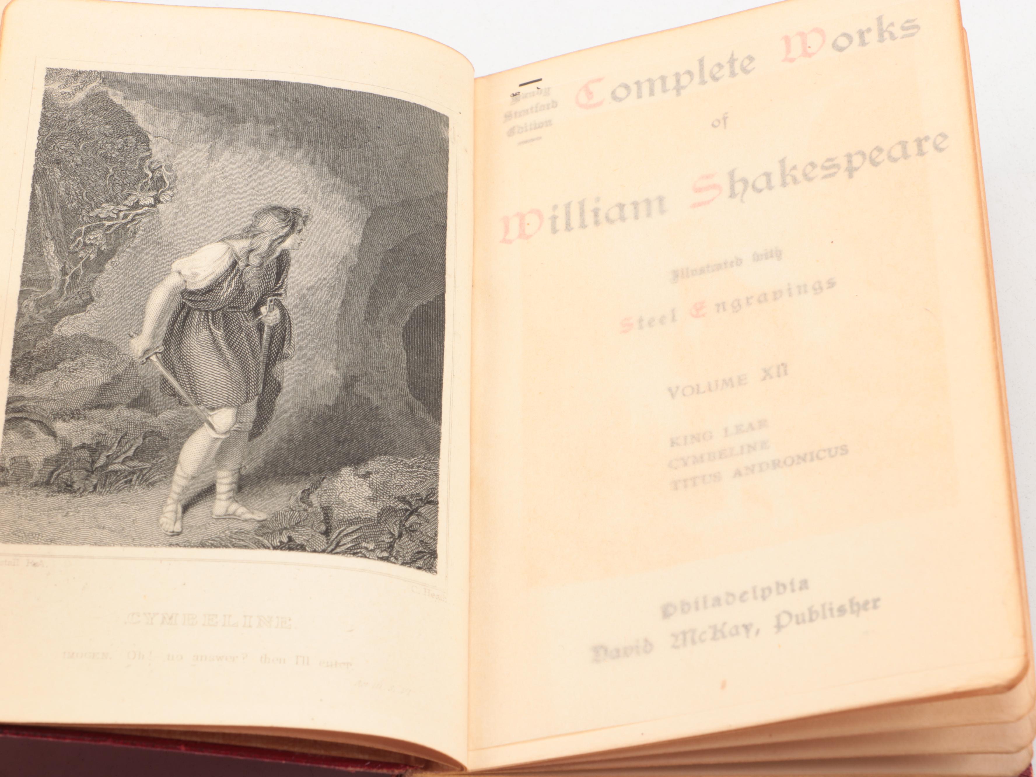 Handy Stratford Edition "Complete Works of William Shakespeare" Partial Set