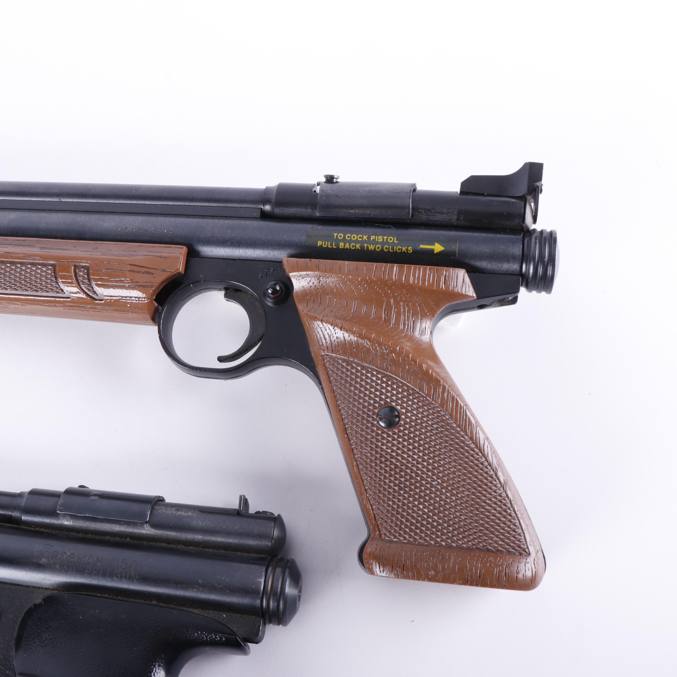 Two Crosman Air Pistols and a Vintage Daisy Defender Model 141