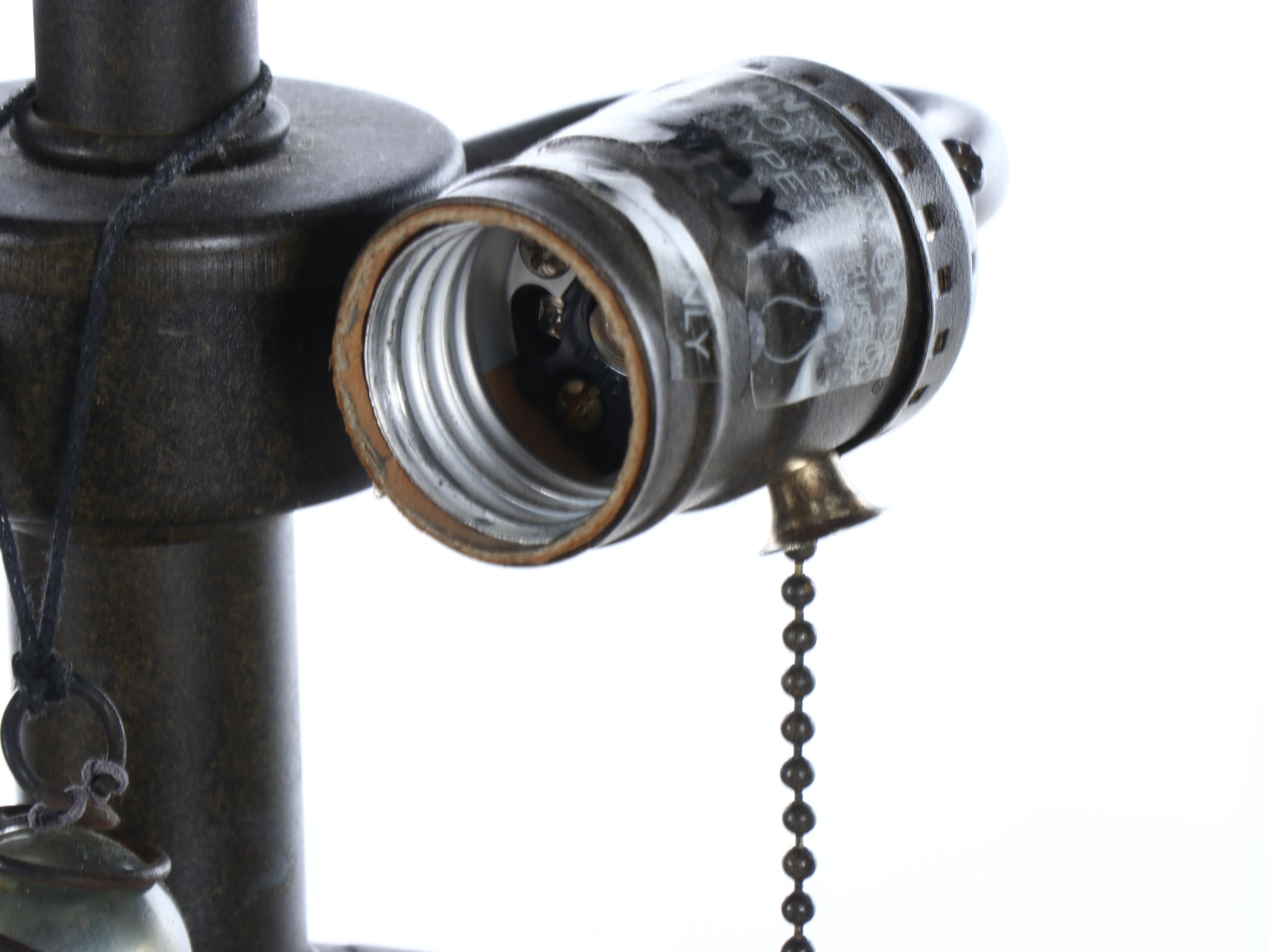 Quoizel Geometric Slag Glass Table Lamp