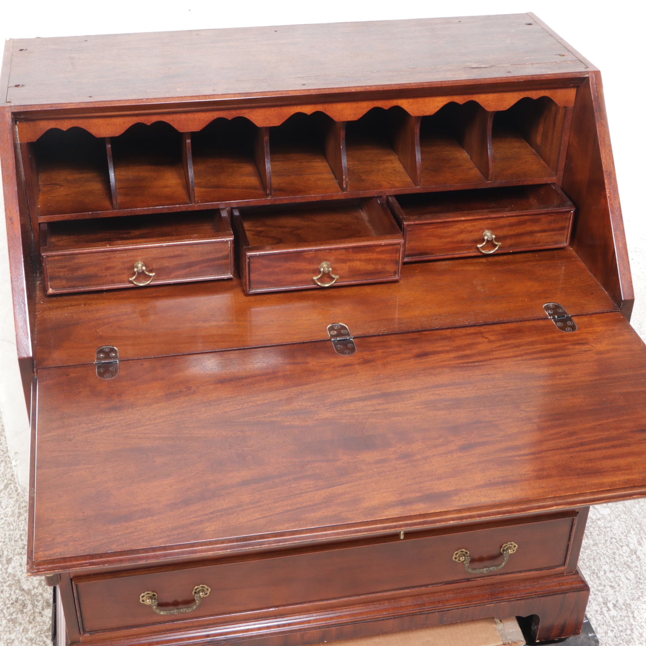 Century Furniture Federal Style Mahogany Secretary Desk with Hutch