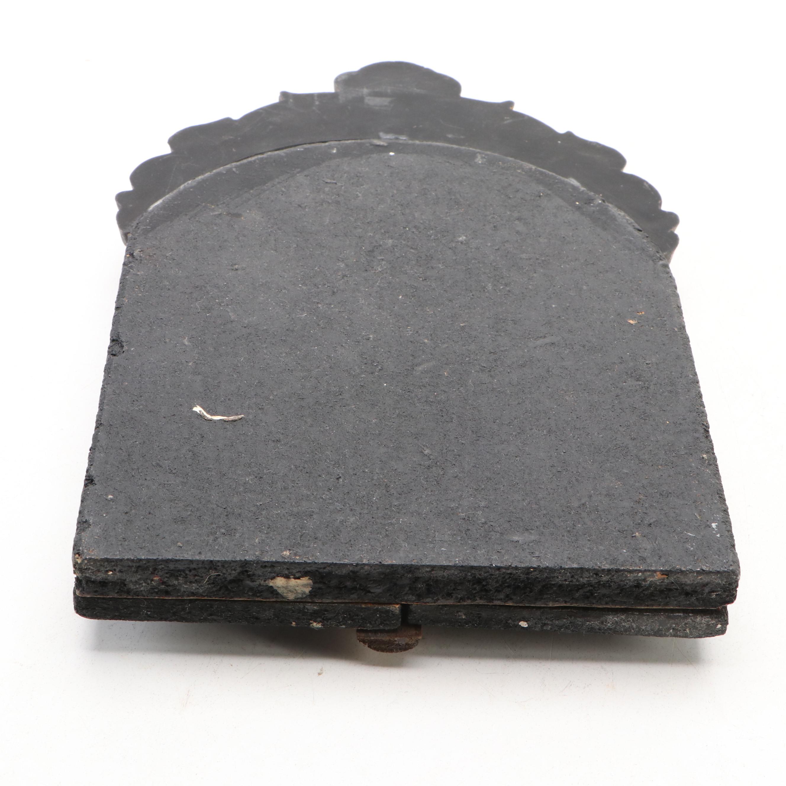 Eastern Orthodox Christian Wood Icons and Metal Crucifix Necklace