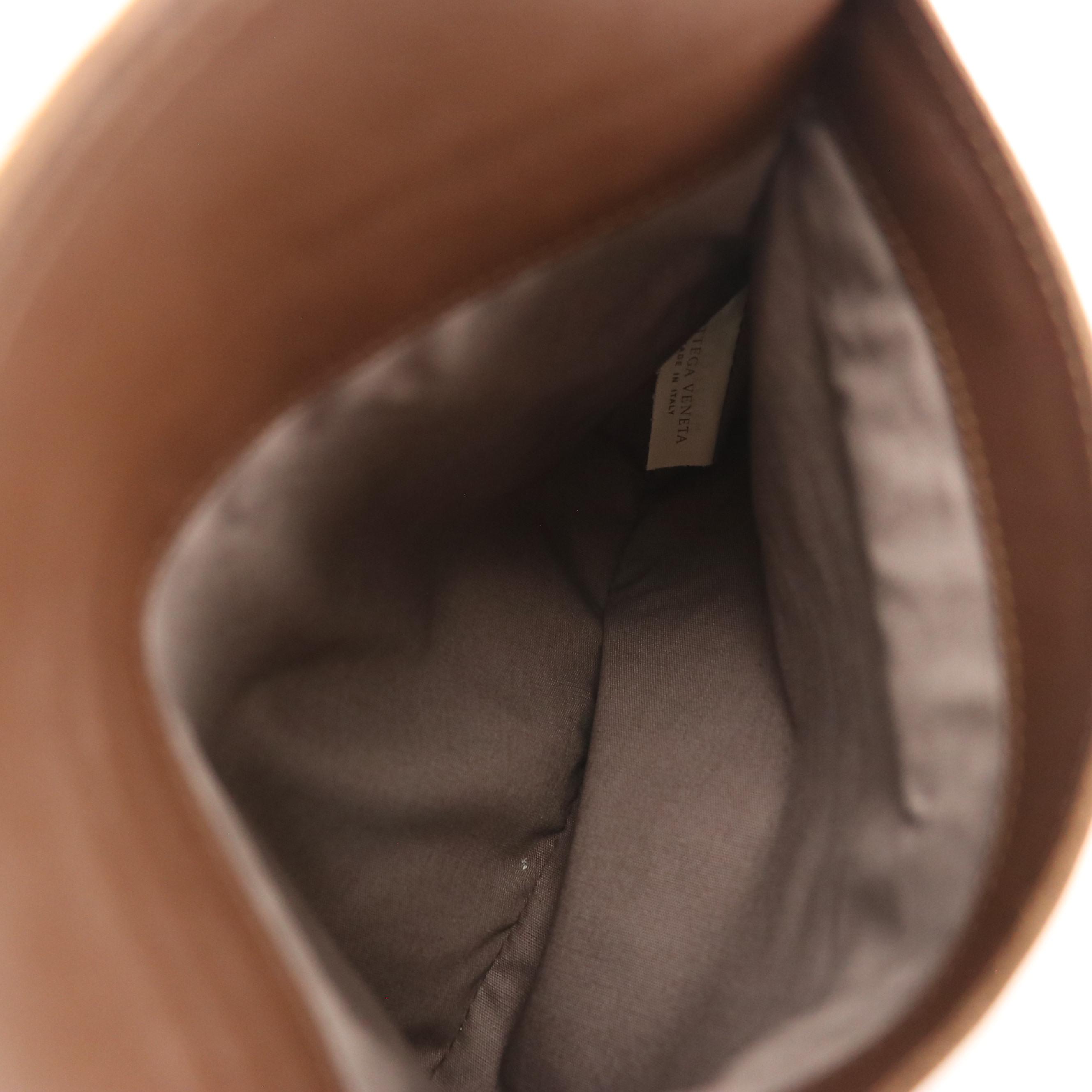 Bottega Veneta Chain Strap Mini Bag in Brown Butterfly Intreccio Mirage Leather